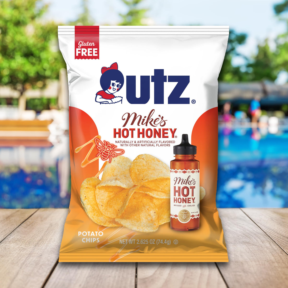 Utz Mike’s Hot Honey Flavored Potato Chips – 2.625 oz Bag, 14 Count