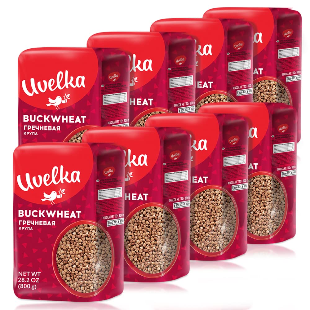 Uvelka Buckwheat Groats 800 g – Pack of 8