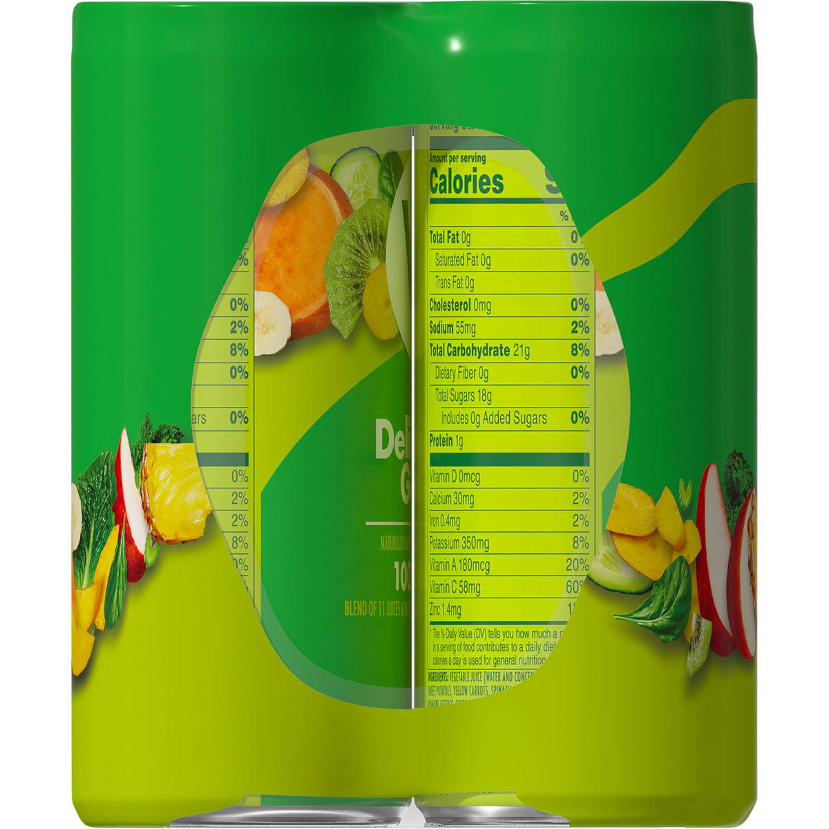 V8 Deliciously Green 100% Fruit & Vegetable Juice — 24 Pack (8 oz Cans)