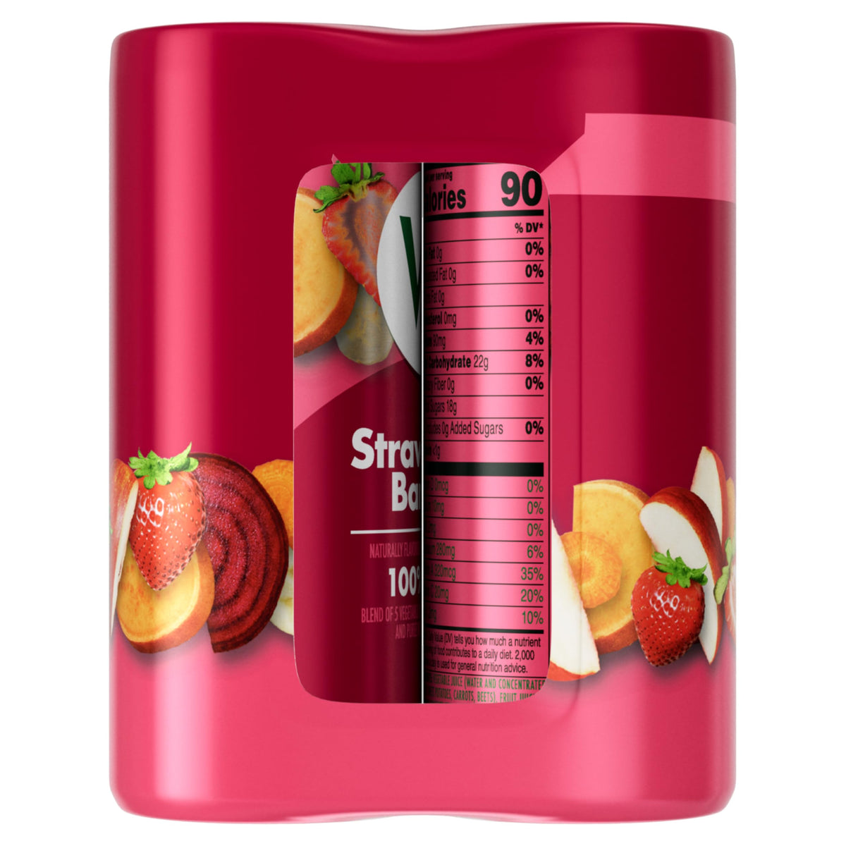 V8 Strawberry Banana 100% Fruit & Vegetable Juice – 24-Pack, 8 fl oz Cans