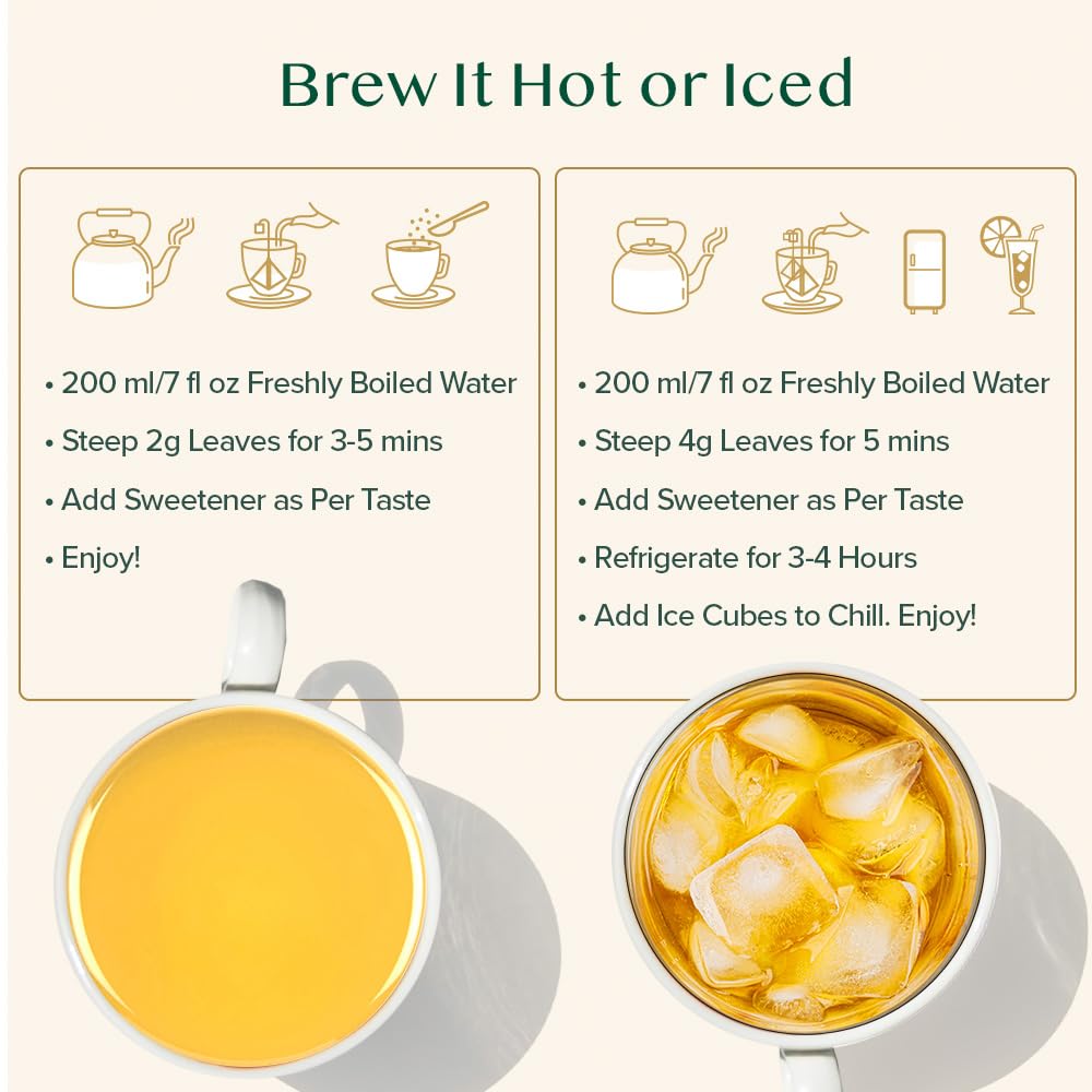 VAHDAM Turmeric Chamomile Tea Bags – Caffeine-Free Herbal Tisane (100 Bags)