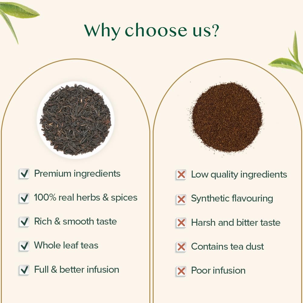 VAHDAM Assam Black Tea Leaves – 340g/12oz | High Caffeine, Non-GMO, Gluten-Free, Vacuum-Sealed, 170+ Servings