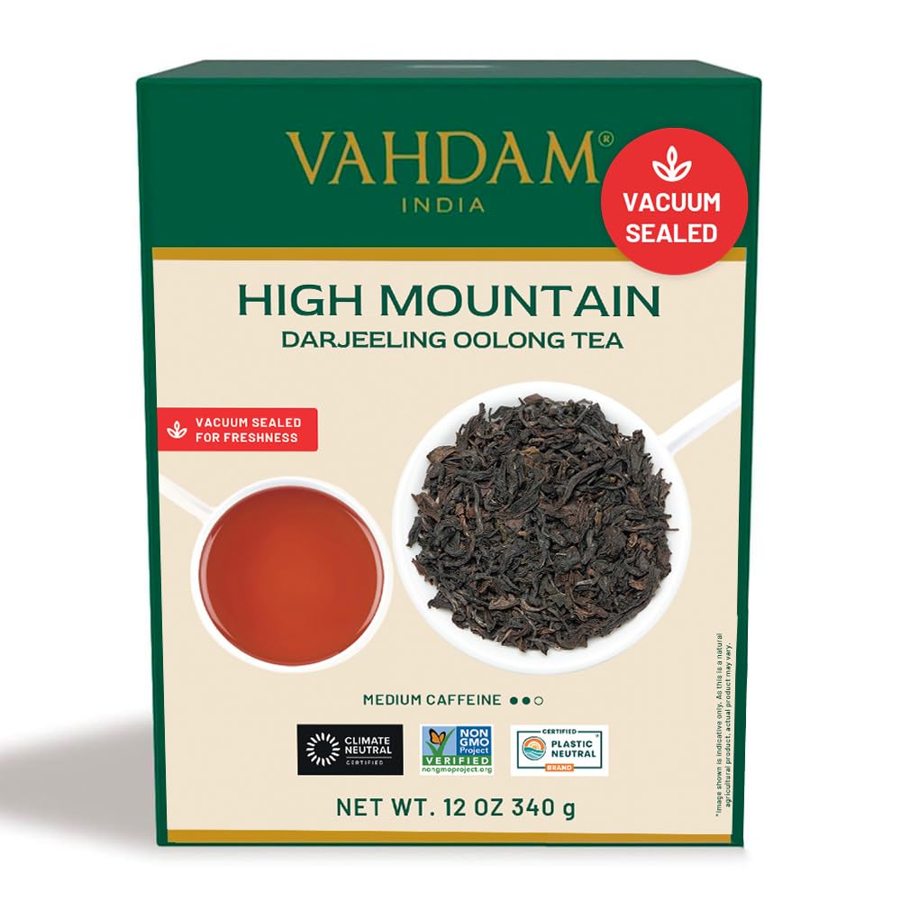 VAHDAM High Mountain Oolong Tea – Himalayas Loose Leaf, 340g, Vacuum-Sealed