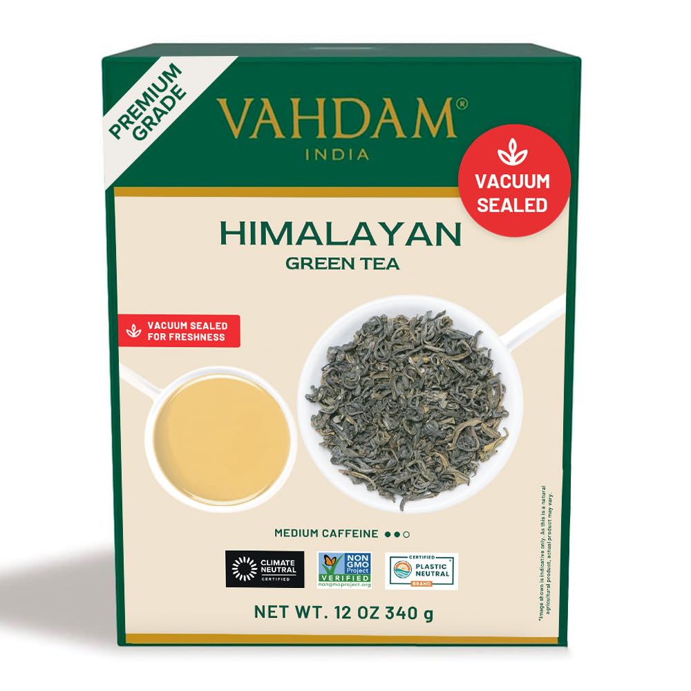 VAHDAM Himalayan Green Tea Leaves – 170+ Cups, Single-Origin, Vacuum-Sealed