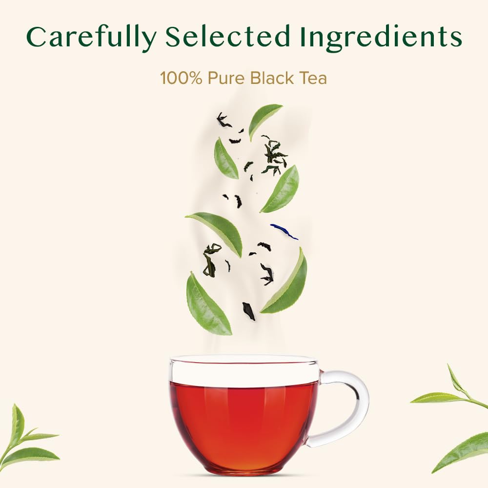 VAHDAM Assam Exotic Black Tea Bags — High Caffeine, Full-Bodied Pyramid Tea (100 Count)
