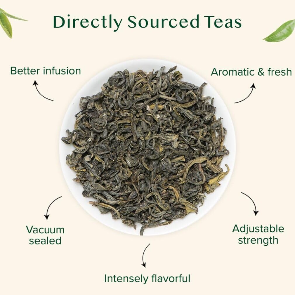 VAHDAM Himalayan Green Tea Leaves – 170+ Cups, Single-Origin, Vacuum-Sealed