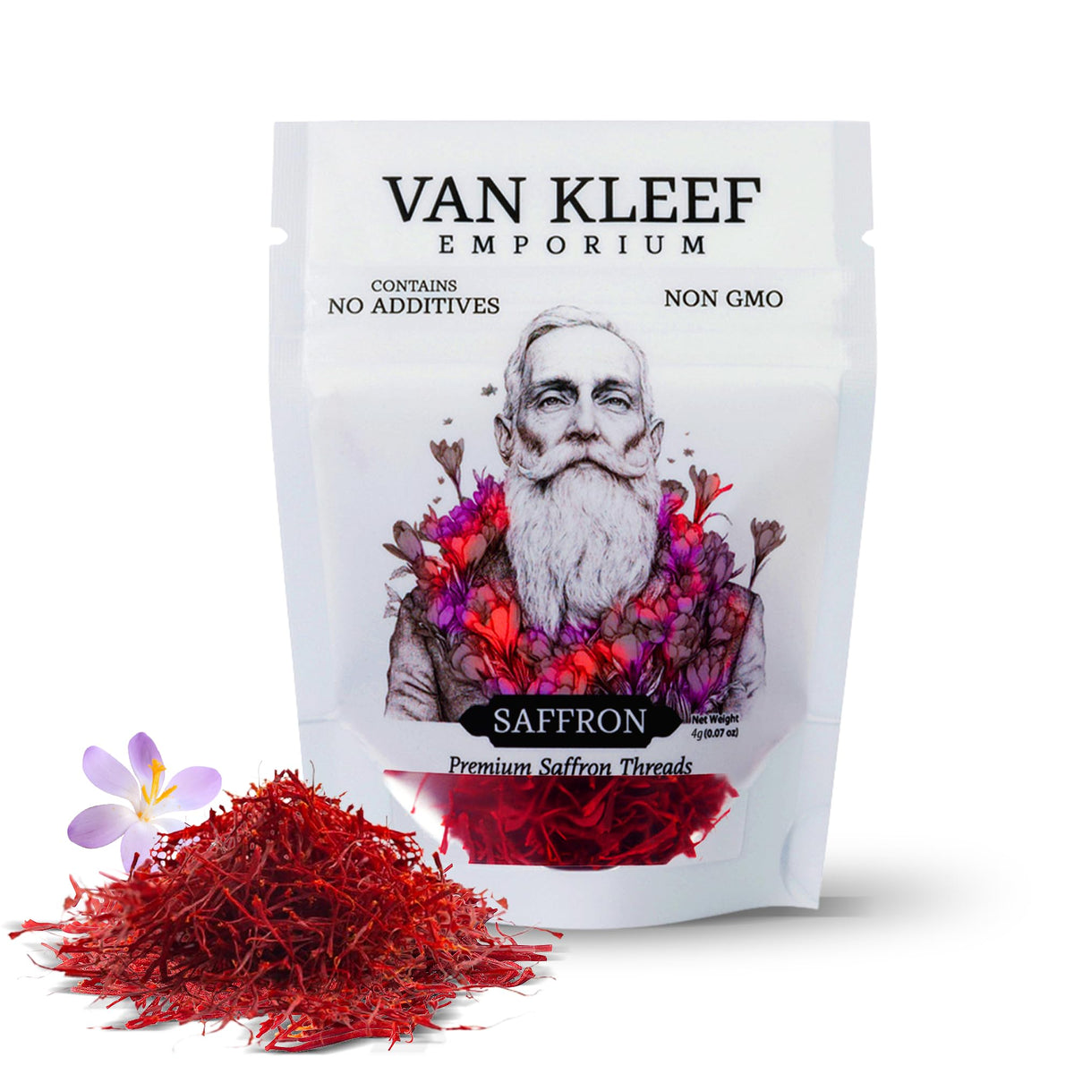 Van Kleef Emporium Kashmiri Saffron Threads – 4g | Grade A+ Super Negin