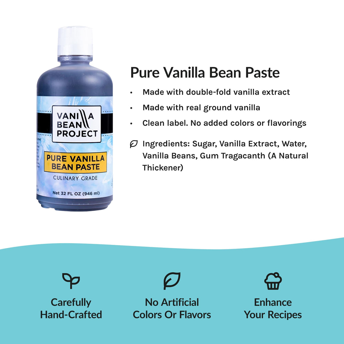 Pure Vanilla Bean Paste | VANILLA BEAN PROJECT | 4 Ounce