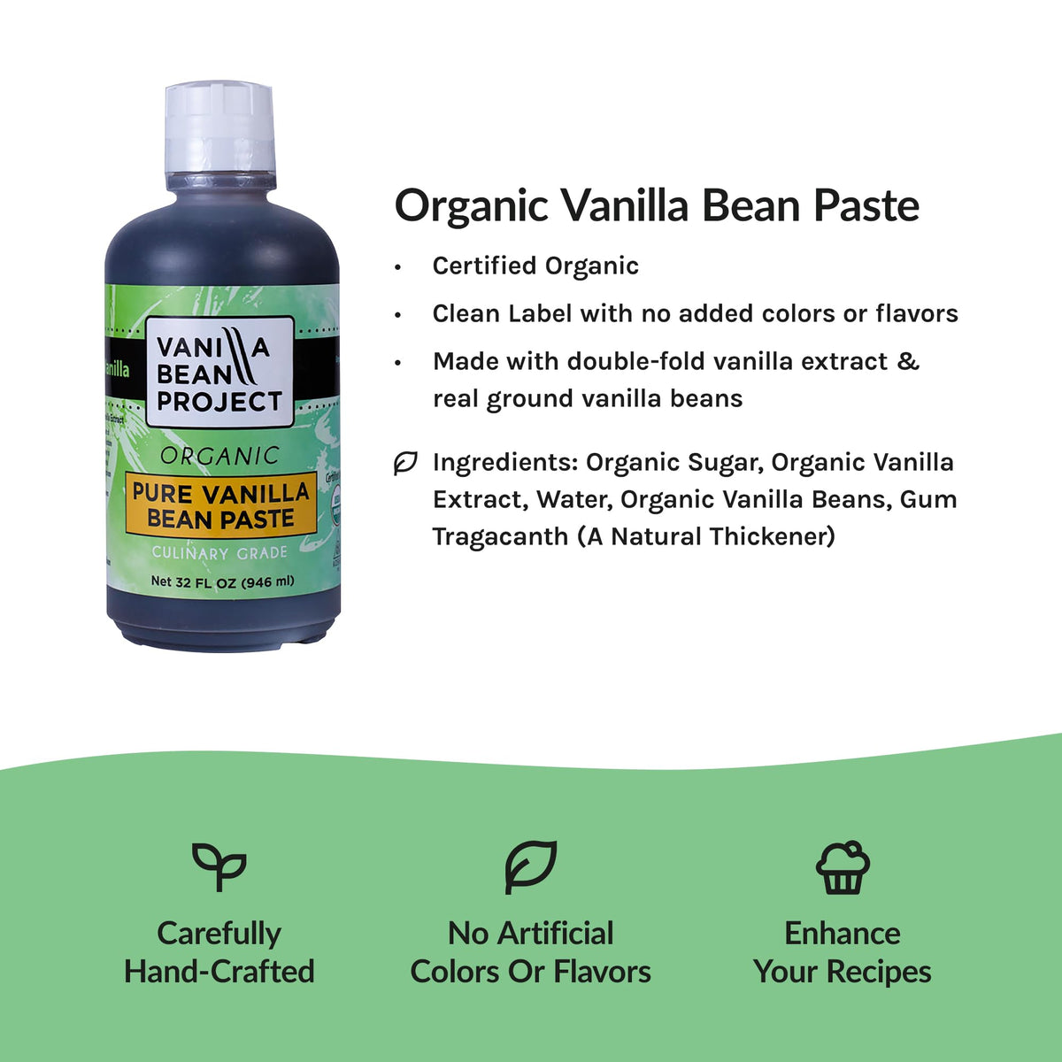 Organic Vanilla Bean Paste – VANILLA BEAN PROJECT | 4 oz