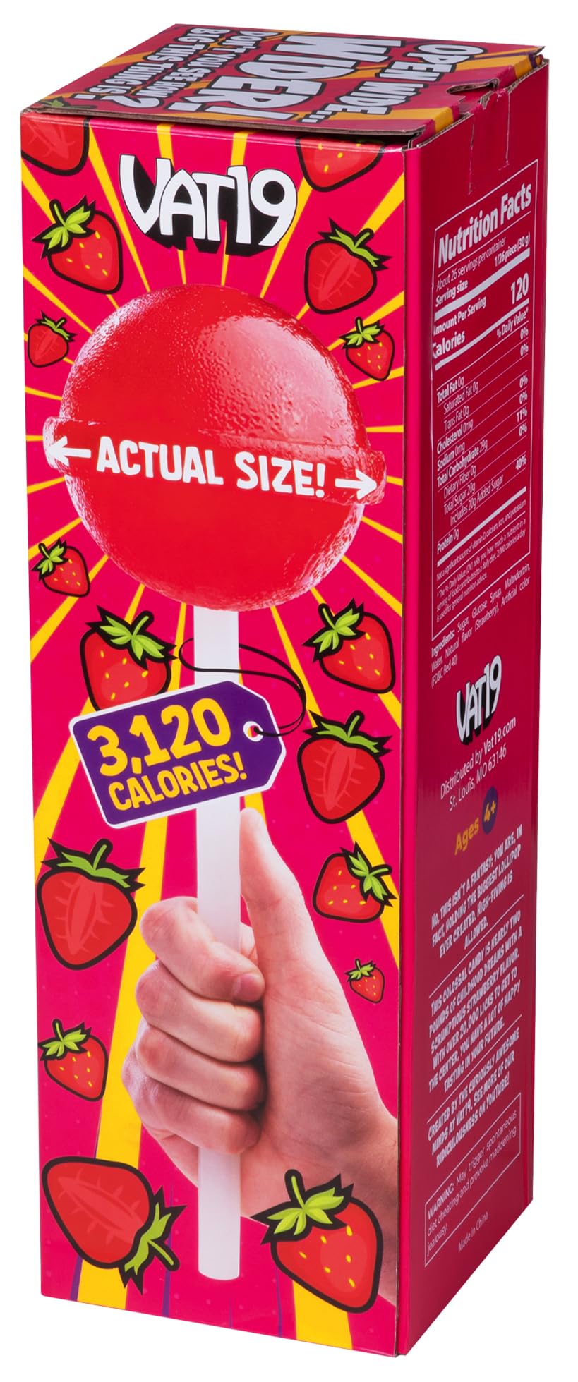 Vat19 - World's Largest Lollipop (1.75 lbs) | Strawberry on a Stick