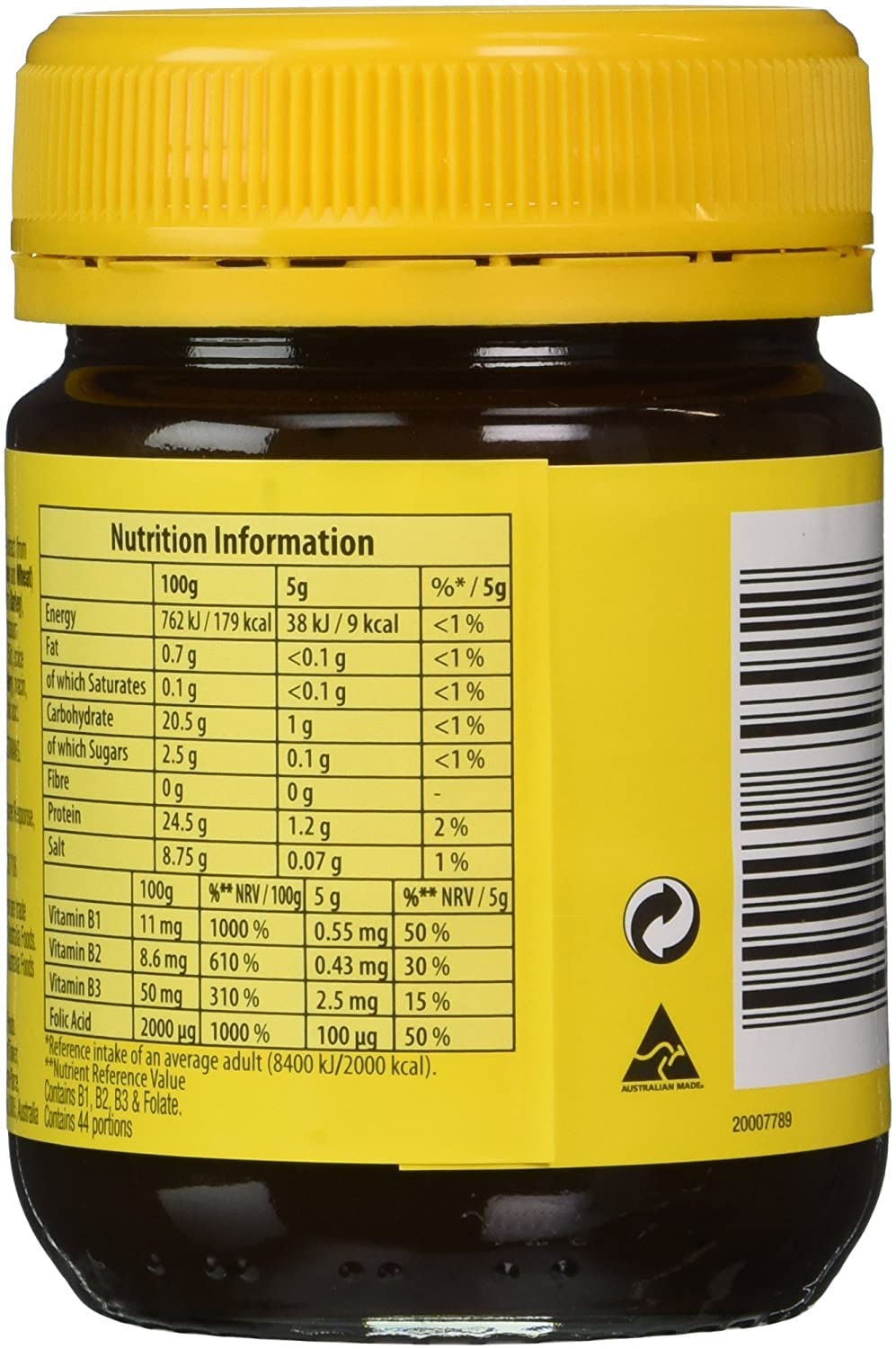 Vegemite Yeast Extract 220g – 4-Pack | Nutrient-Rich Spread