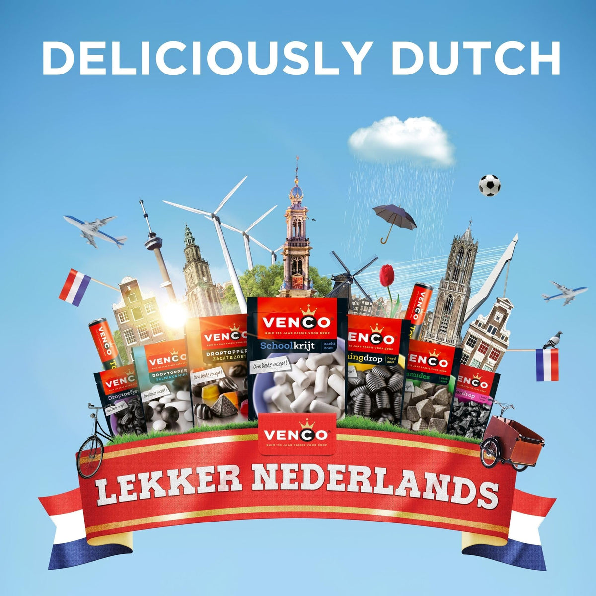 Venco Griotten Salty Licorice Squares — Original Dutch Candy (2.2 lb Sharing Bag)