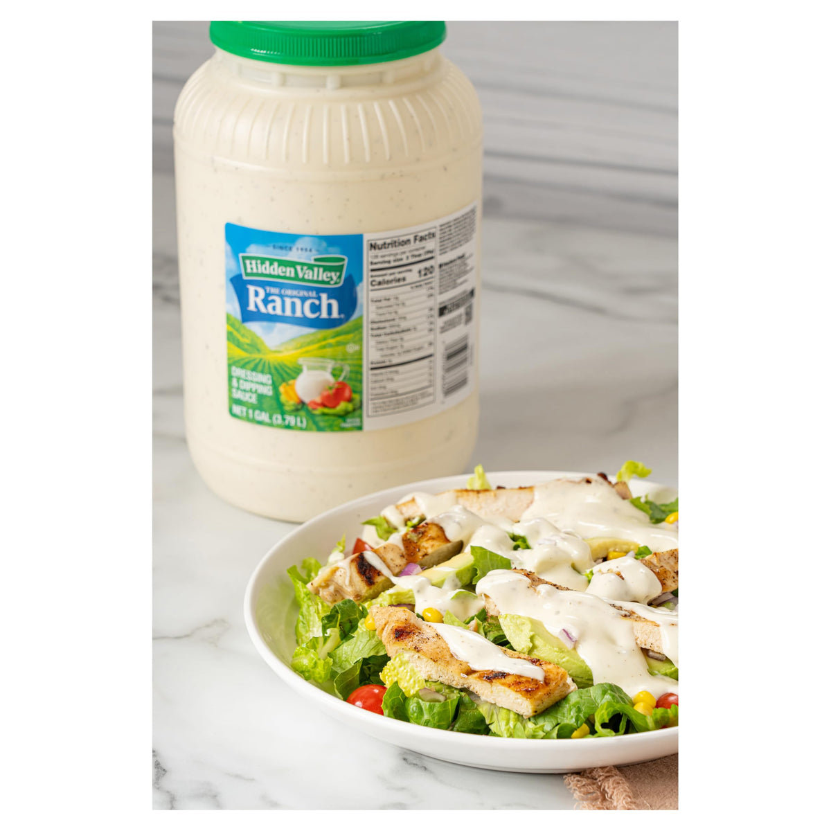 Hidden Valley Ranch Dressing & Salad Topping — 1 Gallon Bulk Jug | Ventura Foods