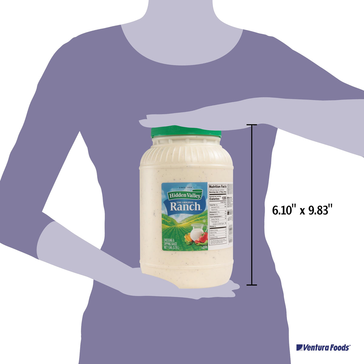 Hidden Valley Ranch Dressing & Salad Topping — 1 Gallon Bulk Jug | Ventura Foods