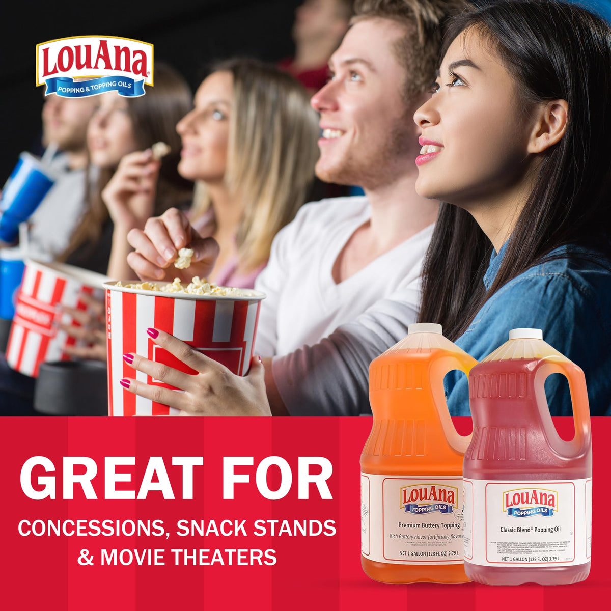 LouAna Premium Buttery Popcorn Oil – Gallon | Ventura Foods