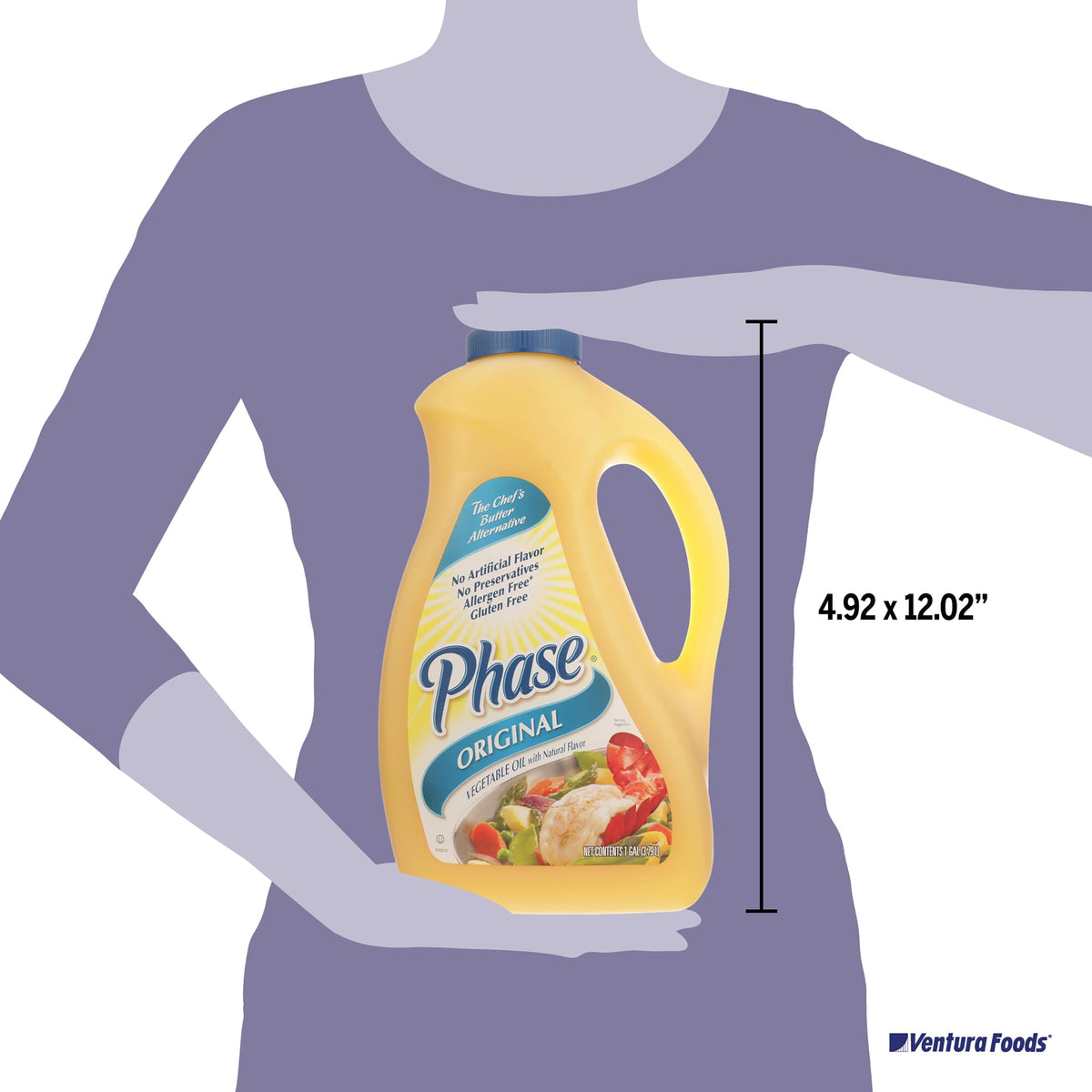 Ventura Foods Phase Original Liquid Butter Alternative – Dairy-Free, High-Heat Cooking Oil