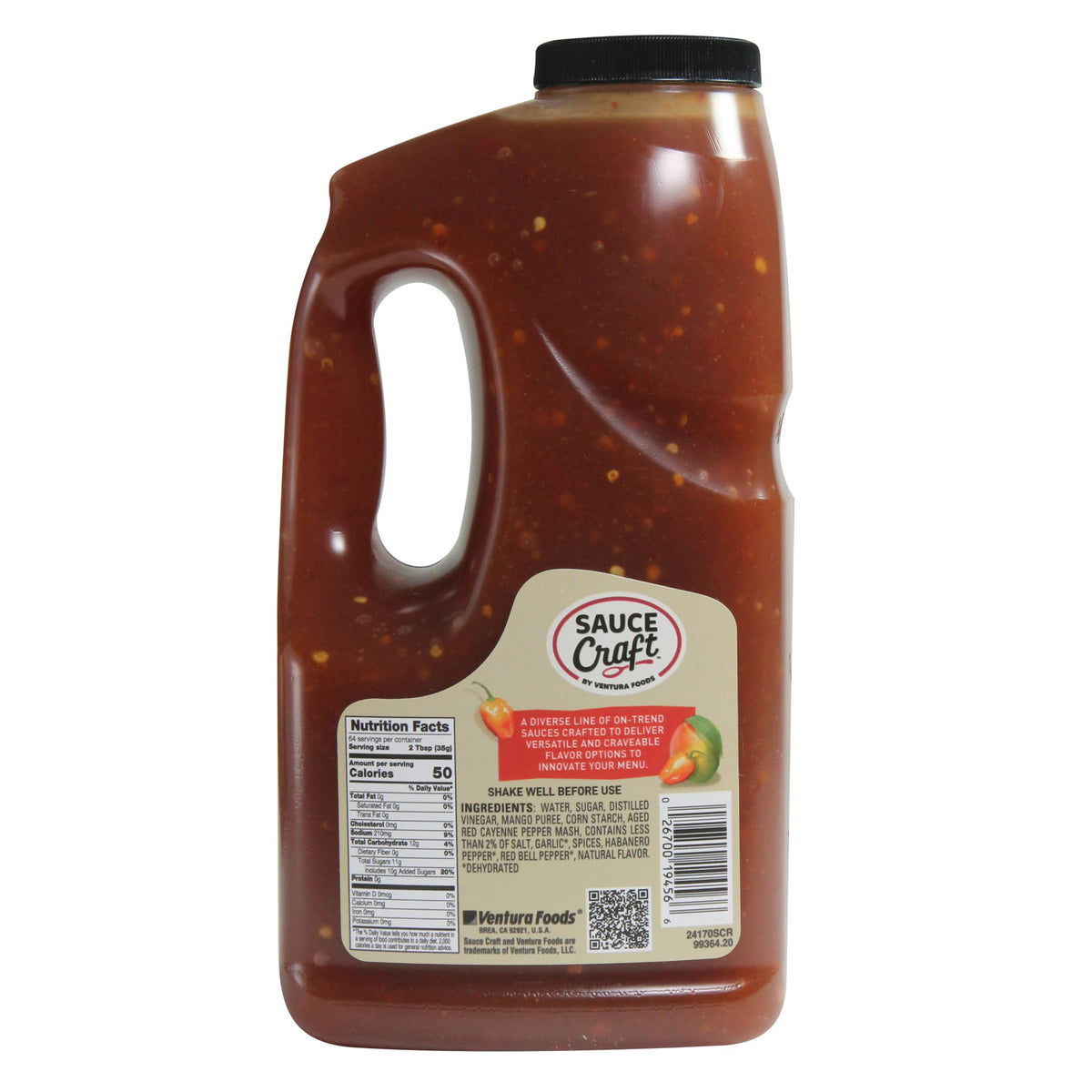 Ventura Foods Sauce Craft Mango Habanero Sauce — Versatile Base for Glazes, Dips & Creations (0.5 gal)