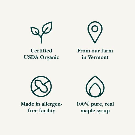 Vermont Maple Syrup 32 oz Grade A Amber Rich — 100% Pure Organic, Gluten-Free & Vegan