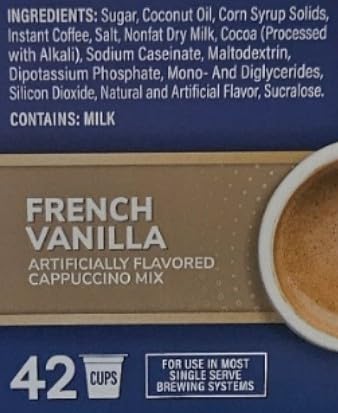 Victor Allen Indulgent French Vanilla Cappuccino Cups – 42-Count Bundle with 5 Recipes | Gluten Free & Non-GMO