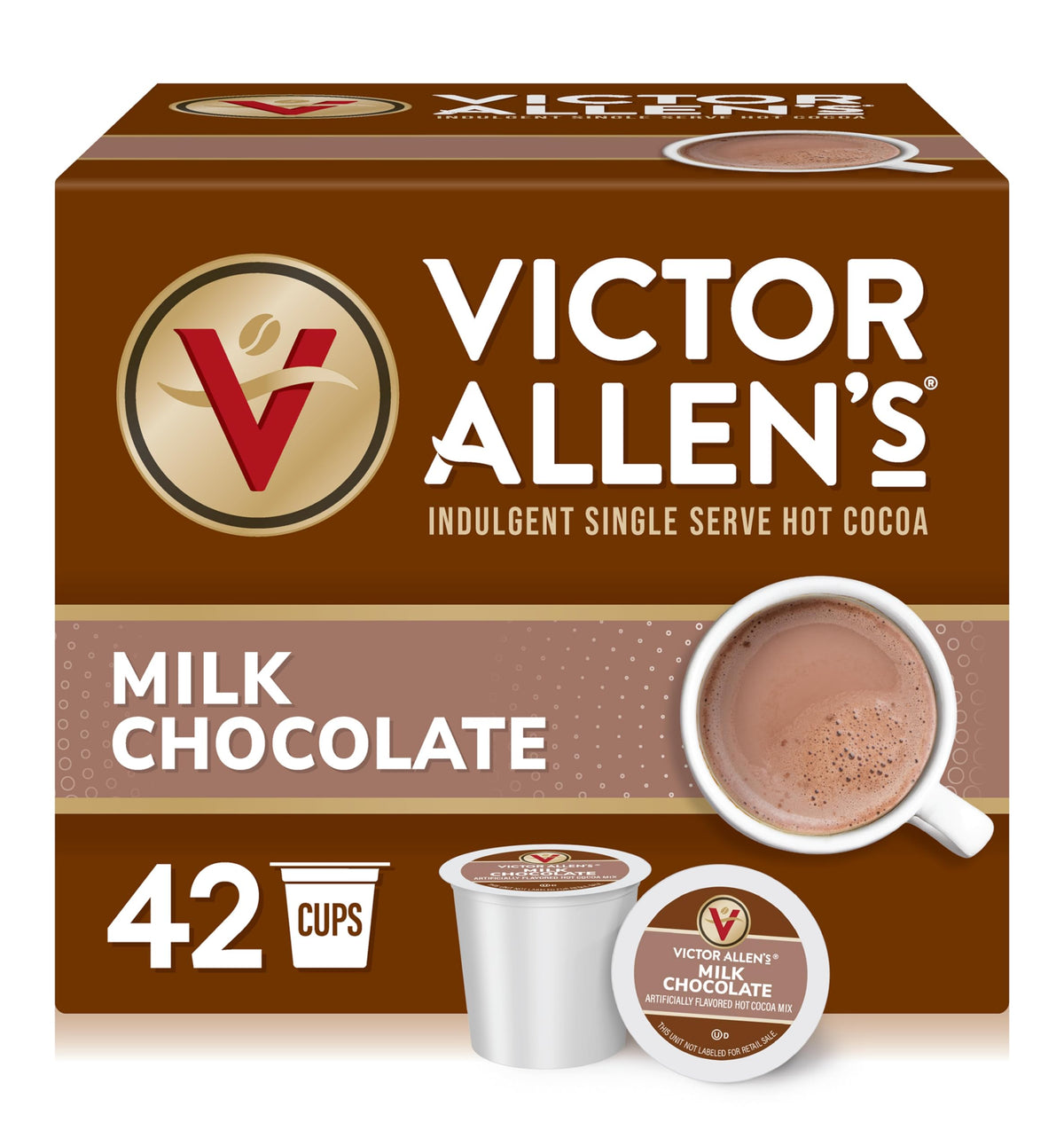 Victor Allen's Milk Chocolate Hot Cocoa Pods - 42-Count, Keurig K-Cup Compatible