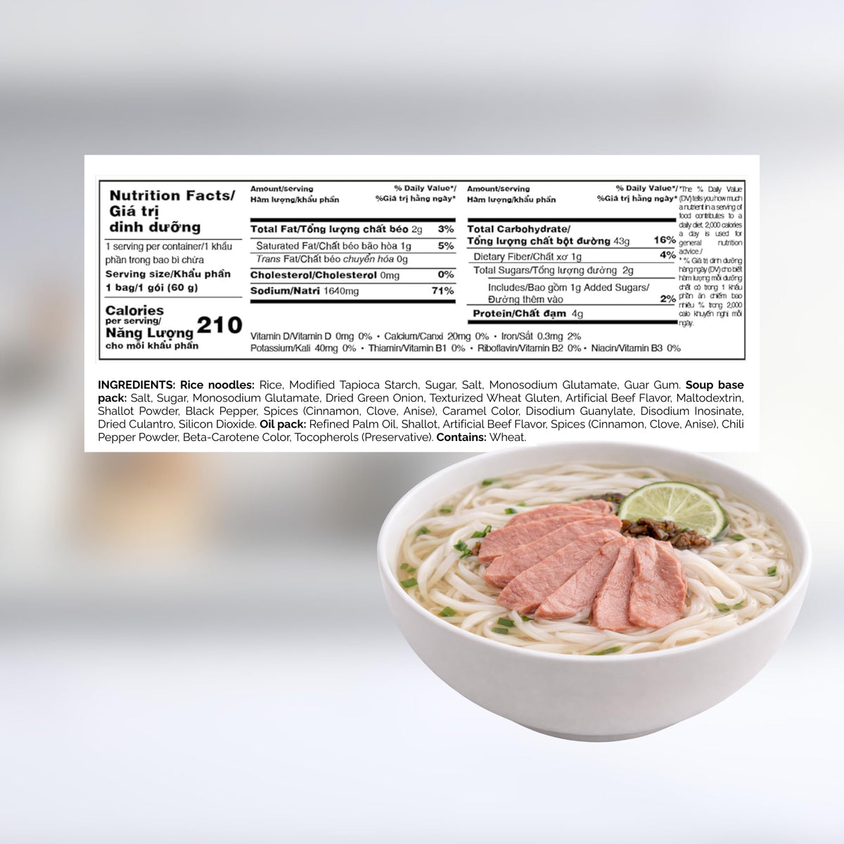 VIFON Pho Bo Vietnamese Style Instant Rice Noodles – 2.11 oz Pack of 24 | Halal Certified | Ready in 3 Minutes
