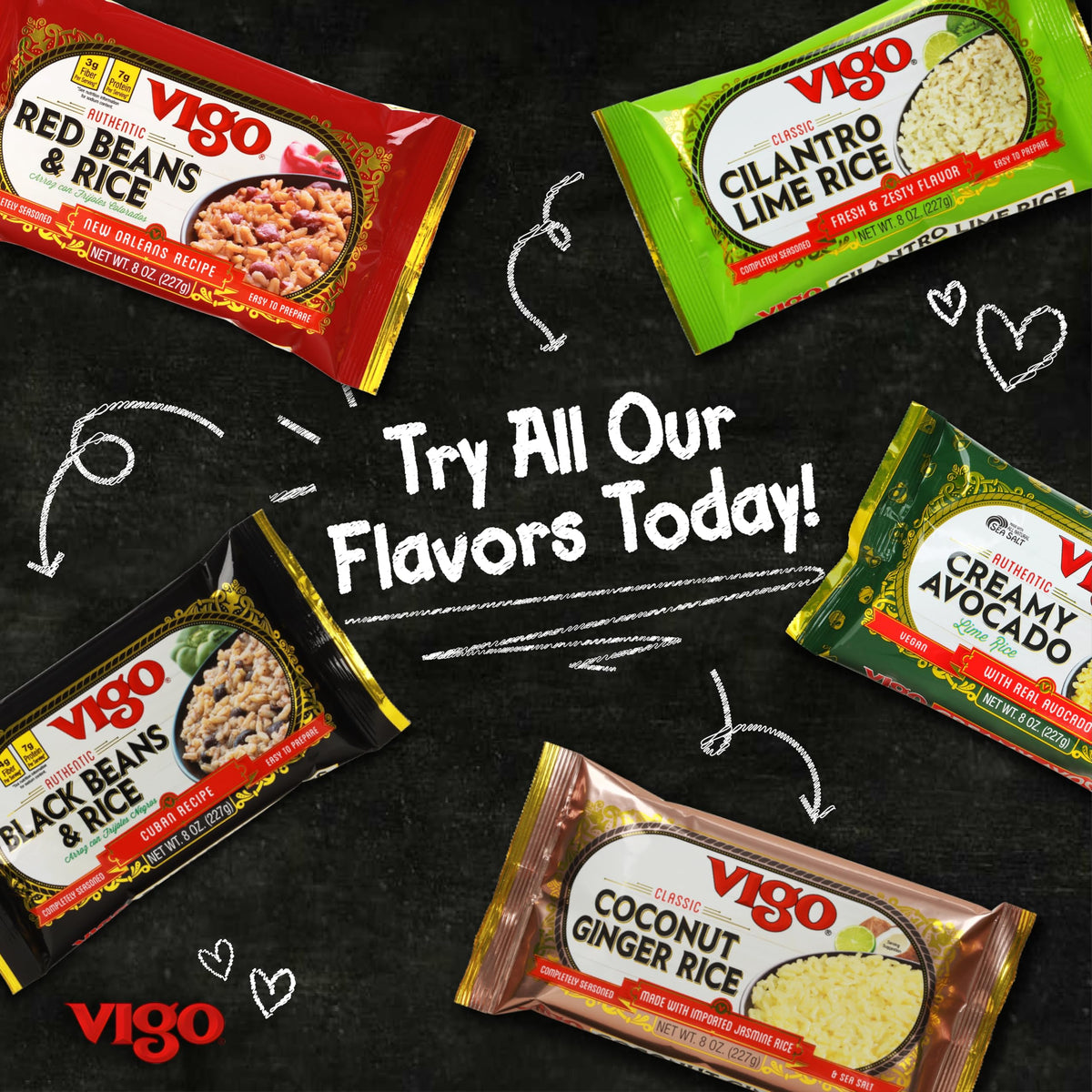 Vigo Authentic Mexican Rice with Corn, No Fat – 8 oz (Pack of 12)