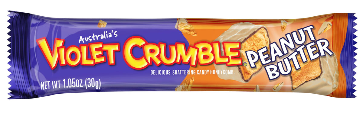 Violet Crumble Peanut Butter Bars – Crunchy Honeycomb, Creamy PB, 20 Count
