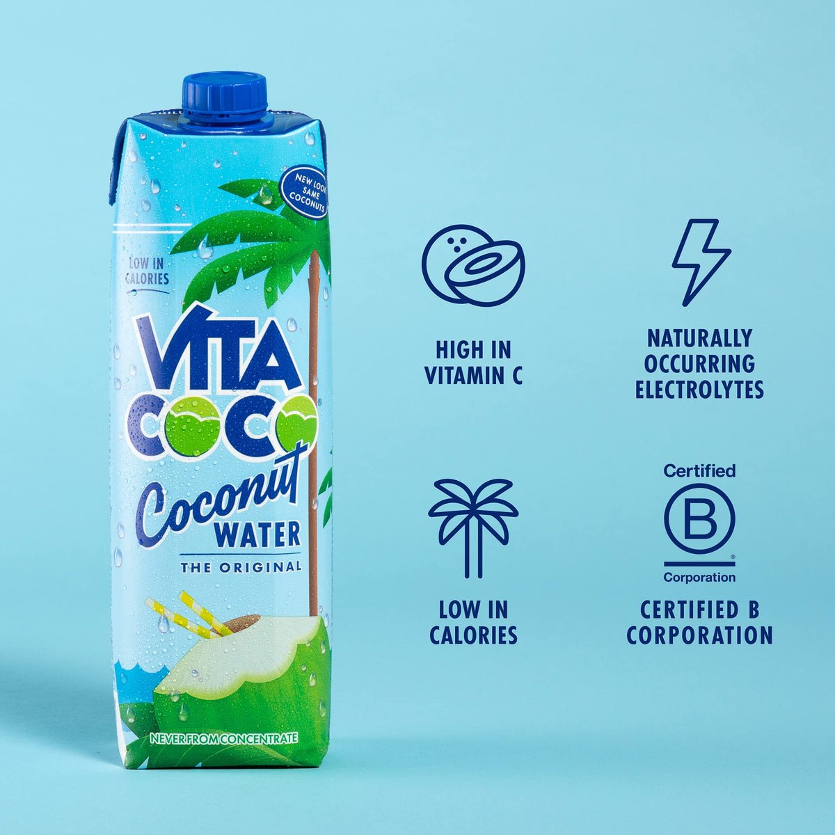 Vita Coco Coconut Water Original – 6 Pack, 33.8 oz Each | Pure Taste, Natural Electrolytes