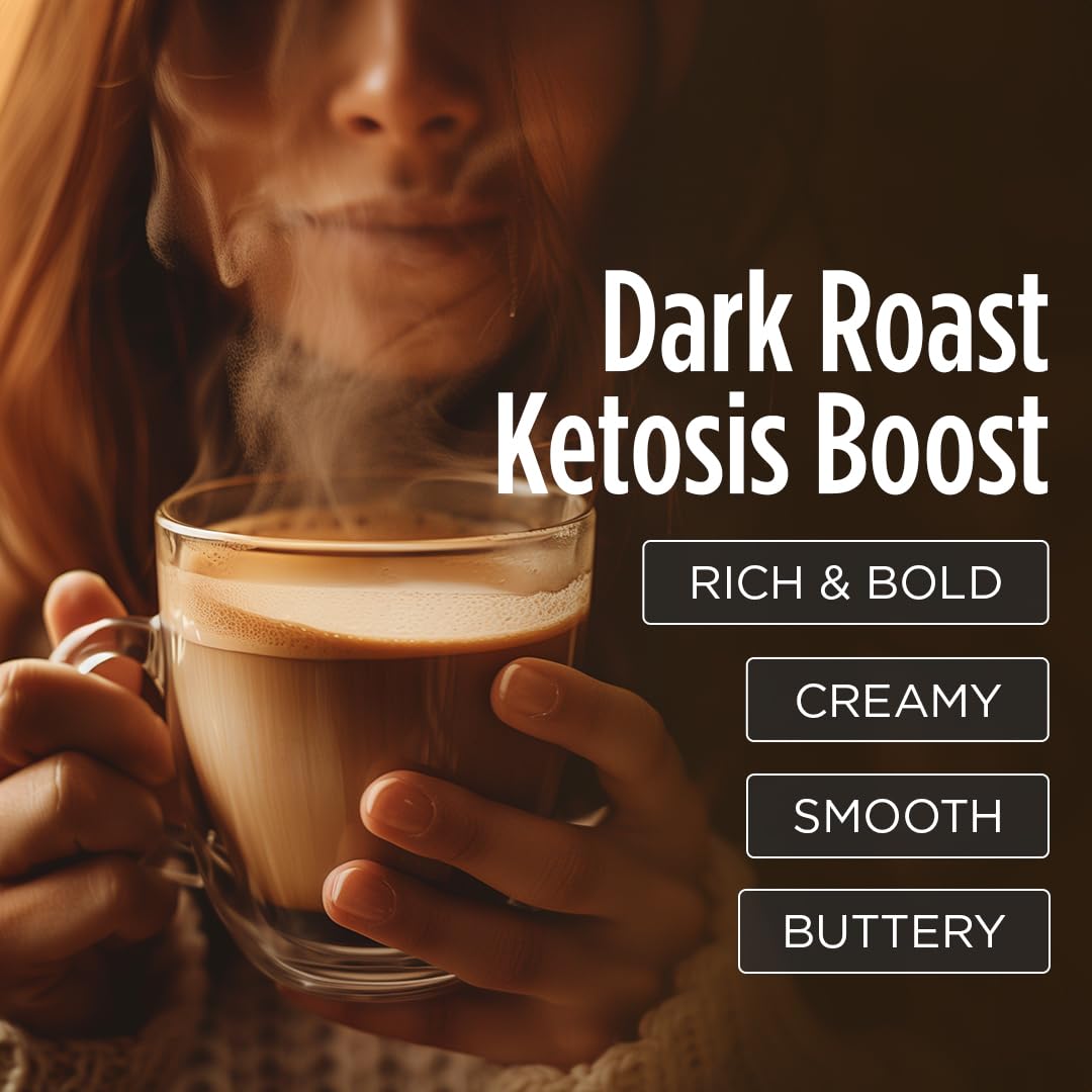VitaCup Keto Max Dark Roast Coffee Pods — All-In-One Keto Coffee with Butter, MCT Oil, Turmeric, B Vitamins & D3 | Keurig K-Cup Compatible, 18 Ct