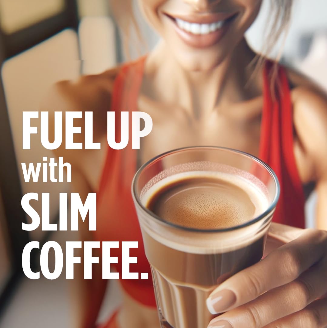 VitaCup Slim Instant Coffee Packets with Garcinia, Fiber & B Vitamins — 24 ct, Medium Dark Roast