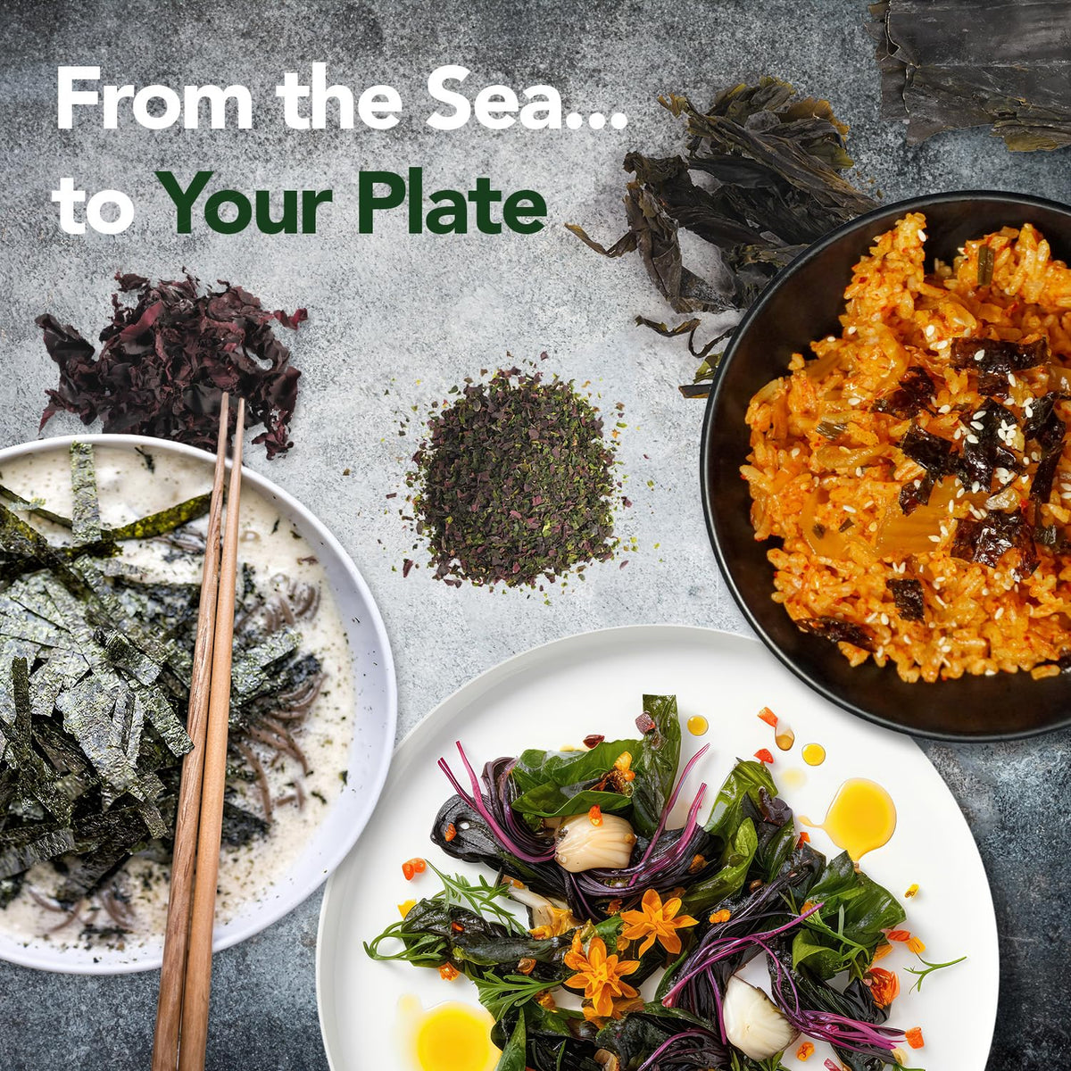 VITAMINSEA Dulse Dried Seaweed - Whole Leaf, Wild North Atlantic, Snacking & Seasoning (4 oz)