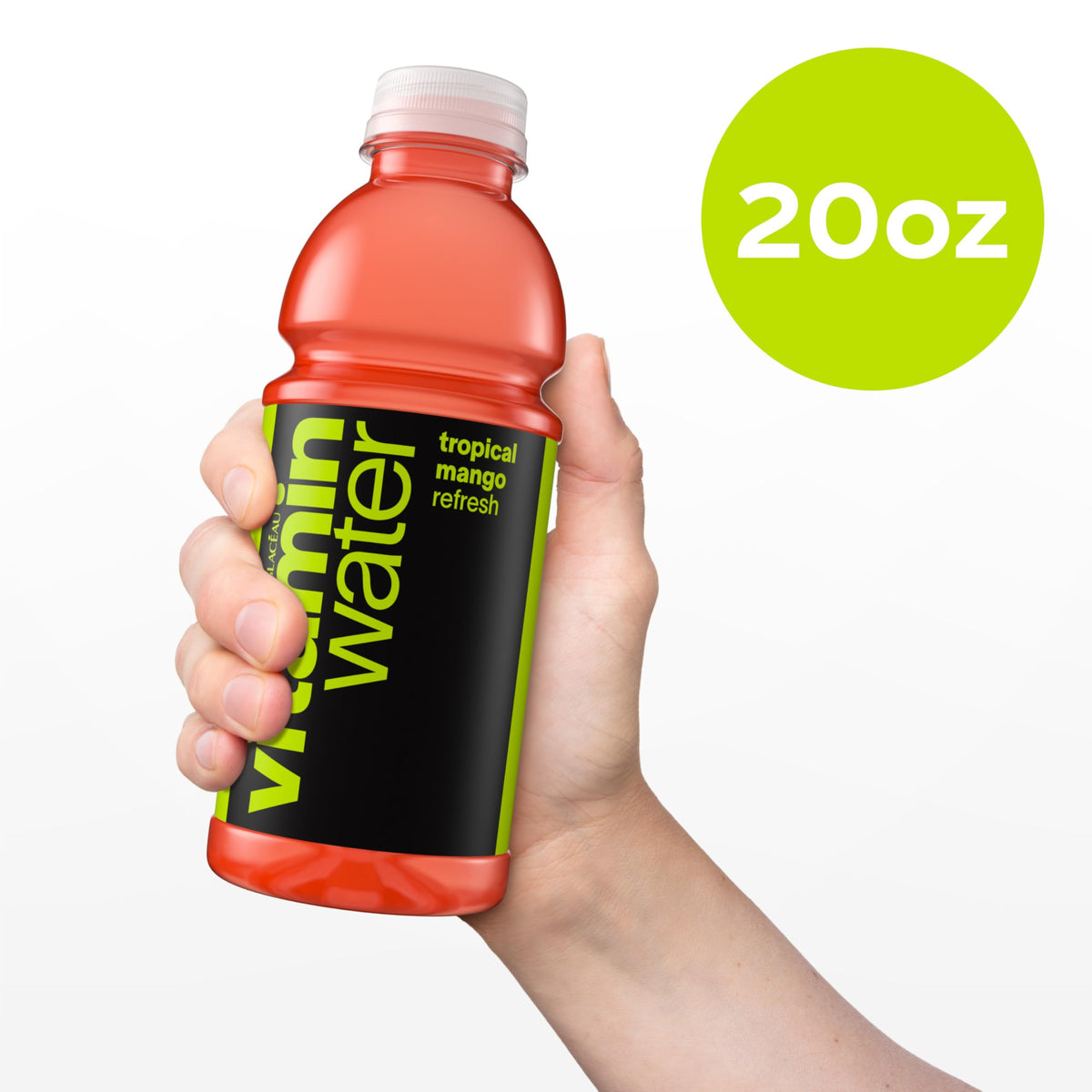 vitaminwater Refresh Tropical Mango — Nutrient-Enhanced Flavored Water Beverage, 20 oz Bottles, 12 Pack