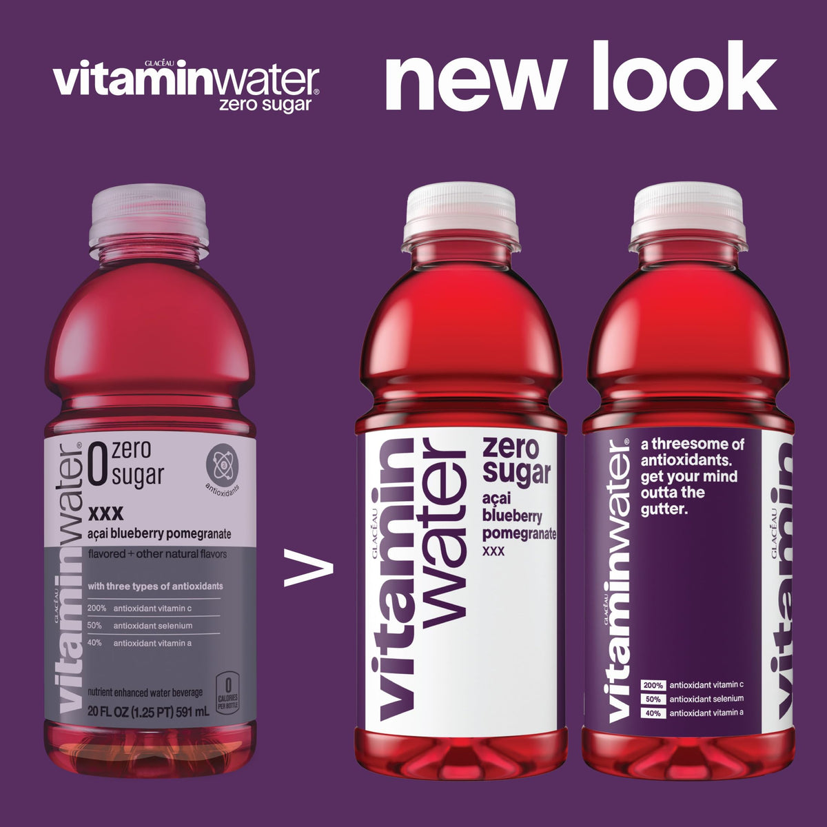 Vitaminwater Shine Strawberry Lemonade Zero Sugar - 20 oz Bottles (12 Pack)