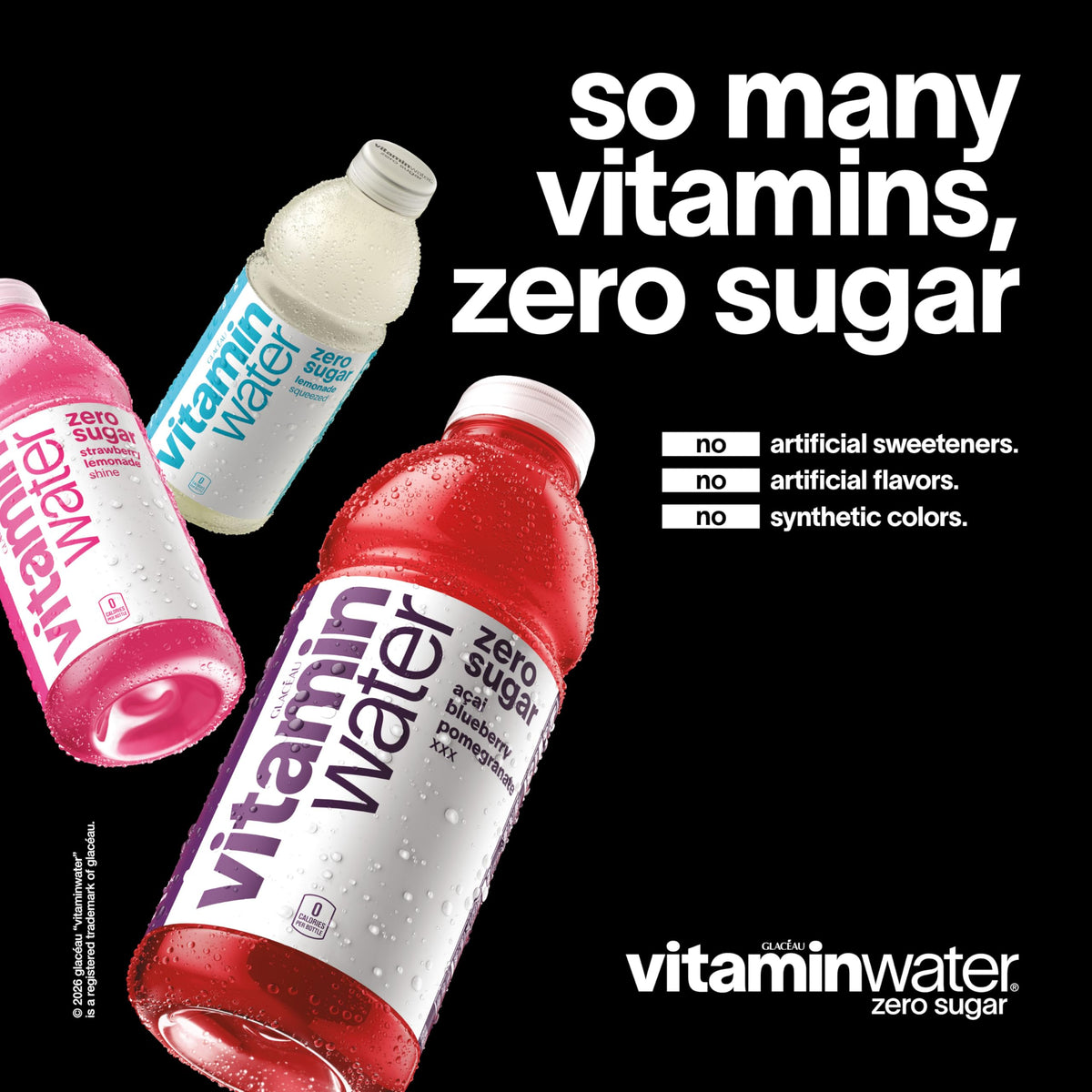 Vitaminwater Zero Sugar Pineapple Passionfruit Re-hydrate – 20 oz Bottle, 12 Pack