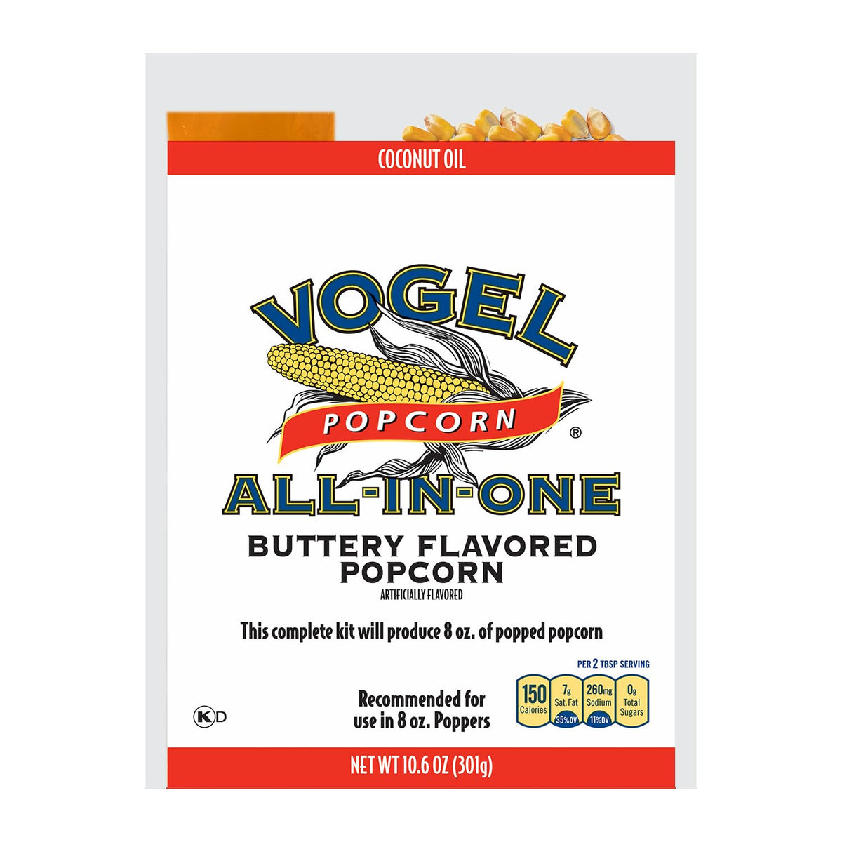 Vogel All-In-One Coconut Oil Popcorn Kit — 24 Pack, 10.6 oz Each