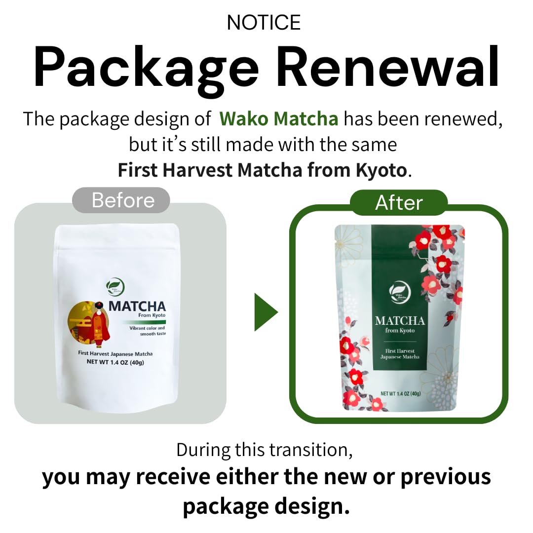 Wako Matcha: Uji Single-Origin Ceremonial-Grade Matcha Powder (40g) – First Harvest, Kyoto