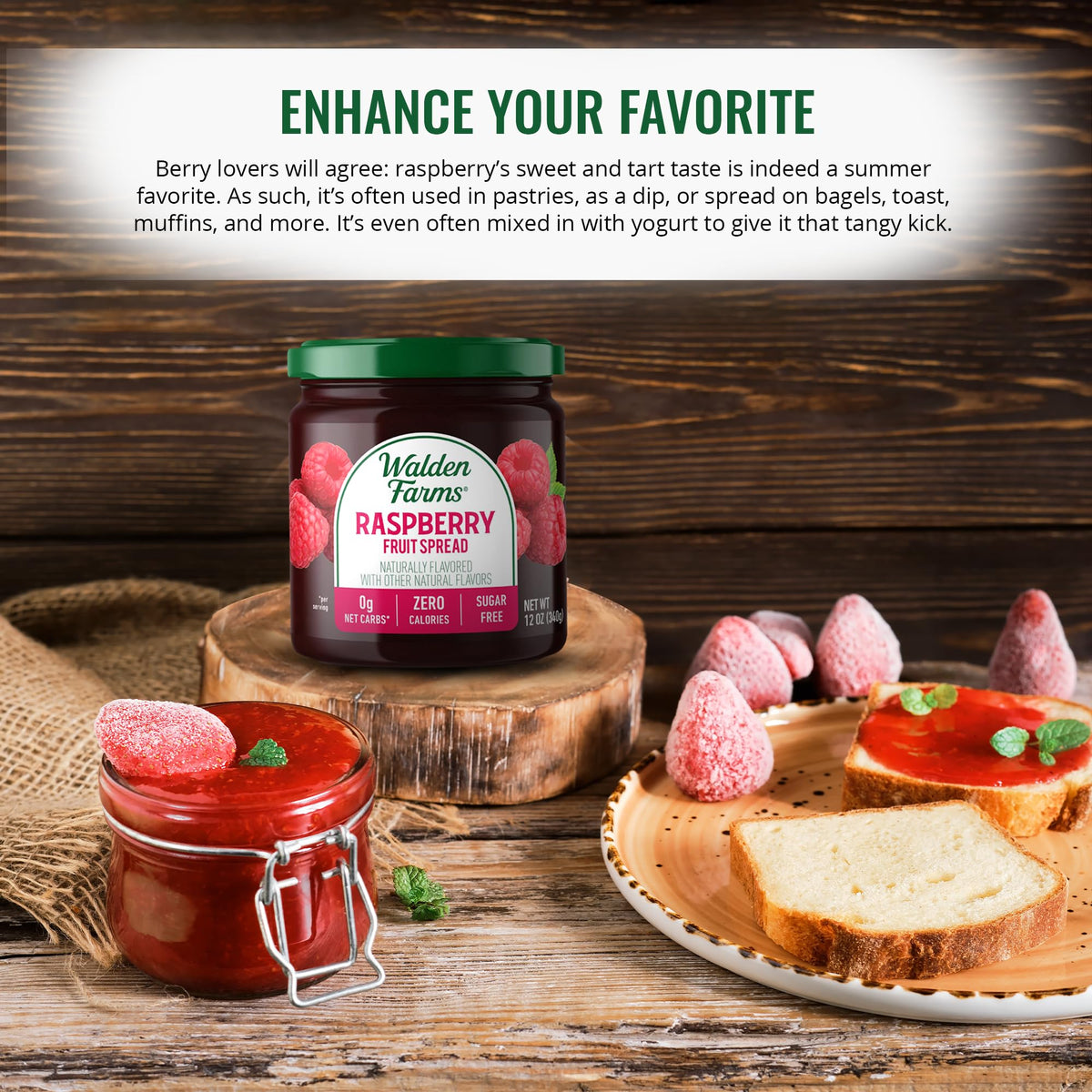 Walden Farms Fruit Spread Variety Pack – Zero Calorie, 0 Net Carbs, Keto-Friendly & Vegan (Blueberry, Raspberry & Strawberry, 3 x 12 oz)