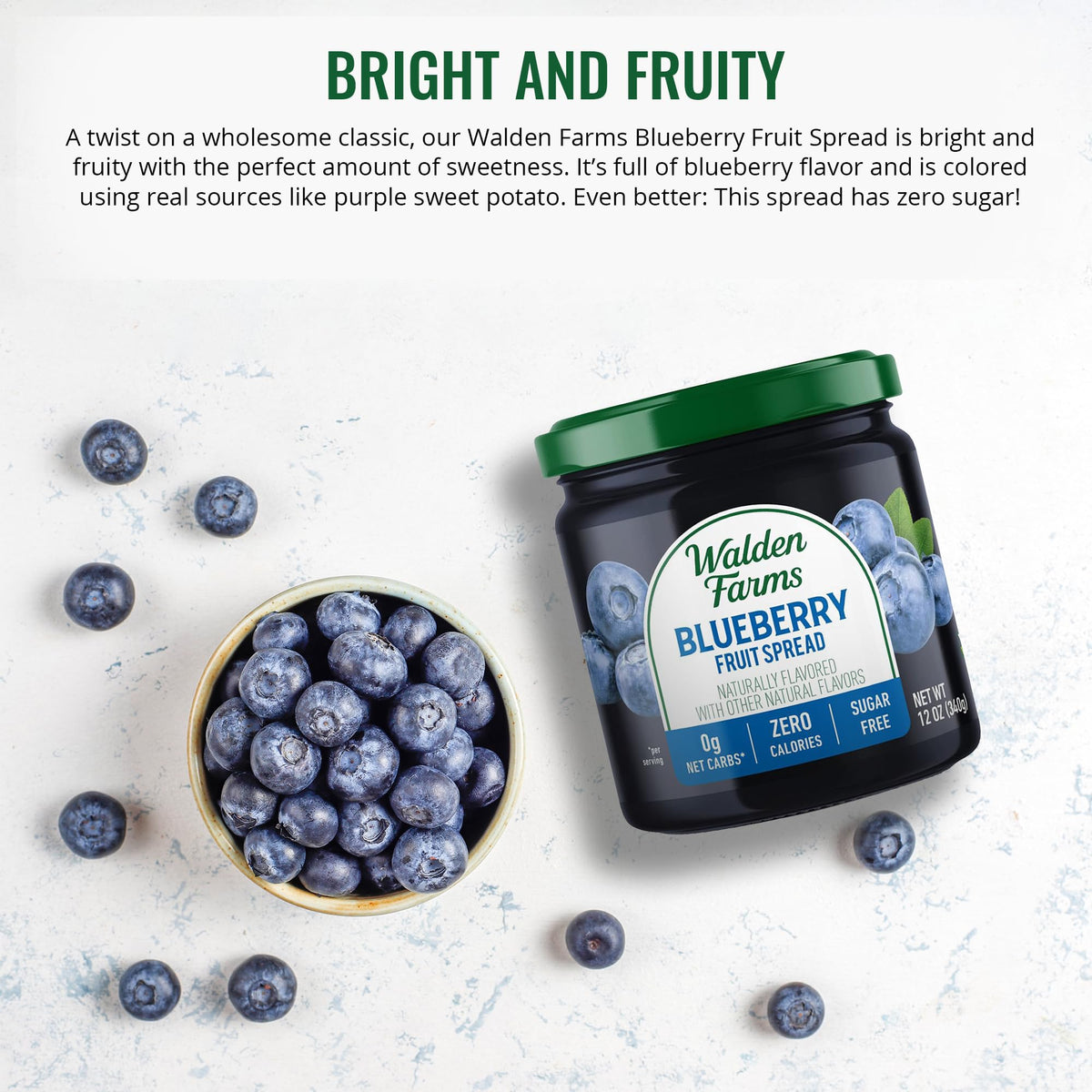 Walden Farms Fruit Spread Variety Pack – Zero Calorie, 0 Net Carbs, Keto-Friendly & Vegan (Blueberry, Raspberry & Strawberry, 3 x 12 oz)
