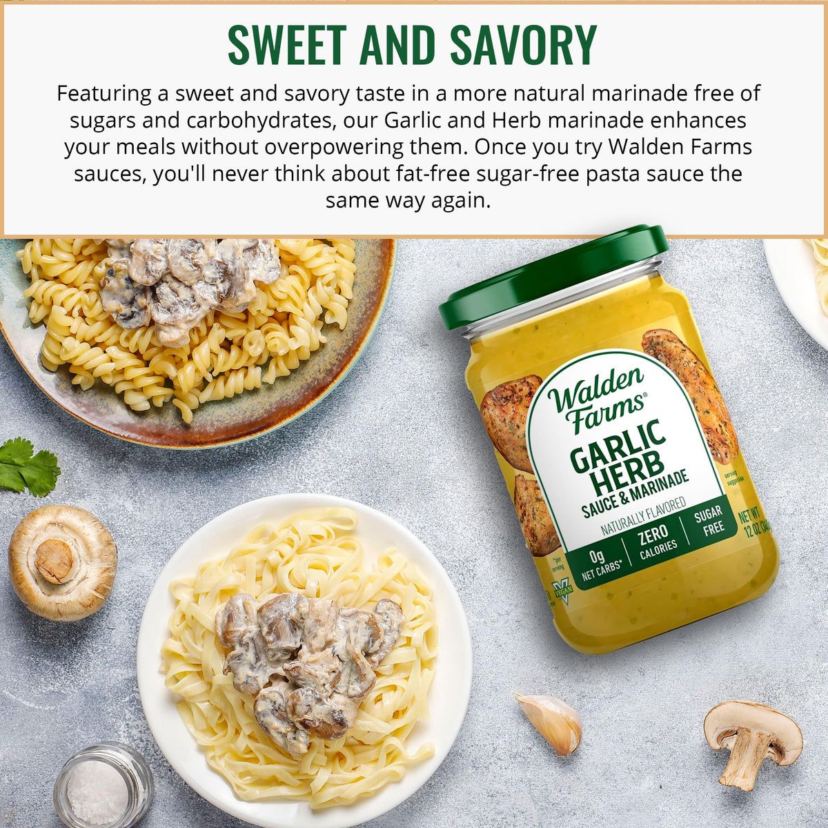 Walden Farms Variety Sauce Pack – Garlic Herb, Tomato Basil & Alfredo (Zero Calorie, Sugar Free, Keto)