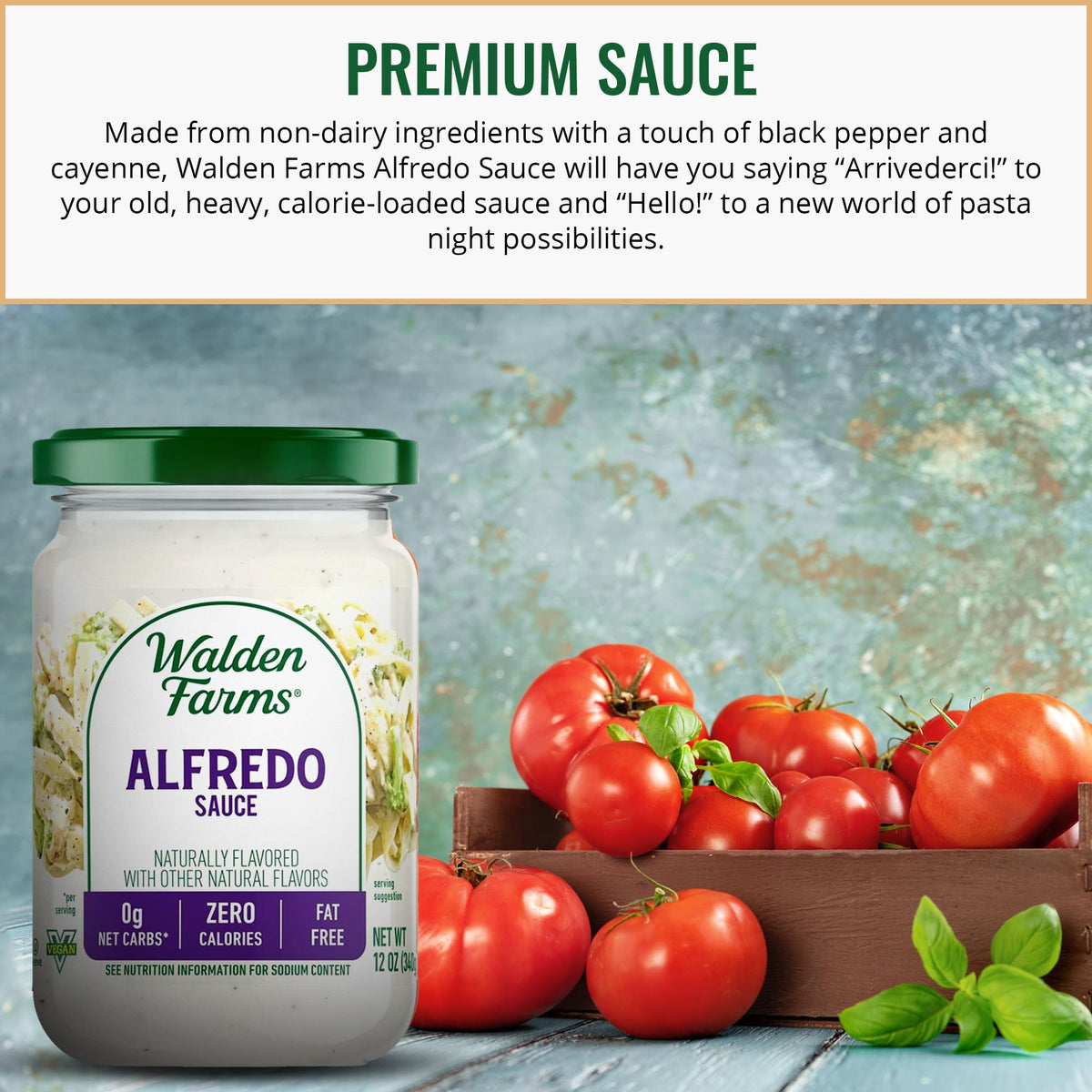 Walden Farms Variety Sauce Pack – Garlic Herb, Tomato Basil & Alfredo (Zero Calorie, Sugar Free, Keto)