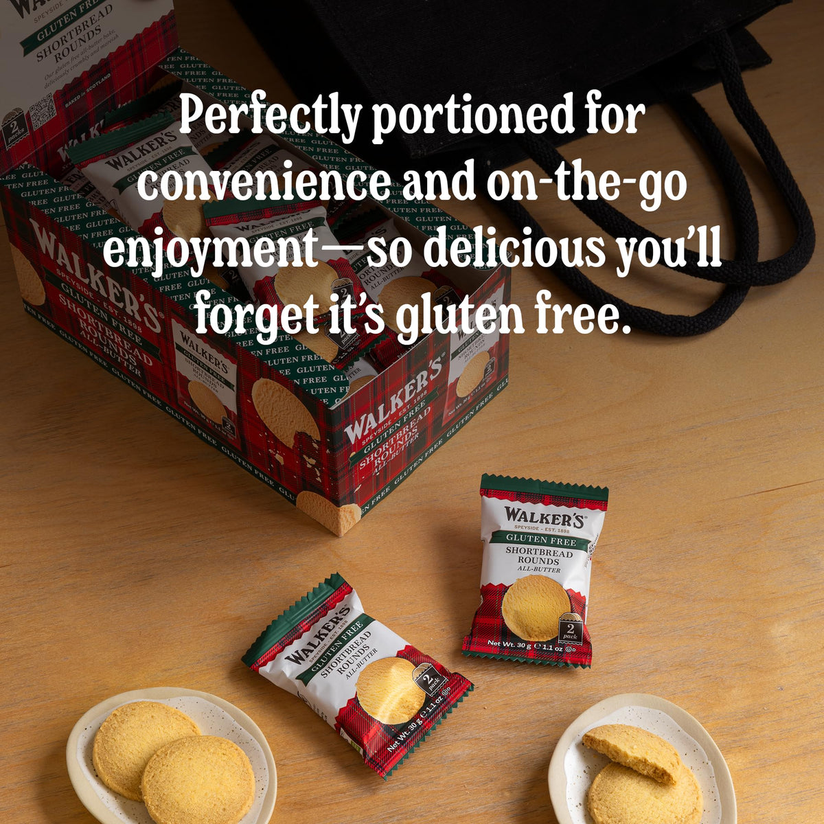 Walker’s All-Butter Gluten Free Shortbread Rounds – 24 Pack, Individually Wrapped