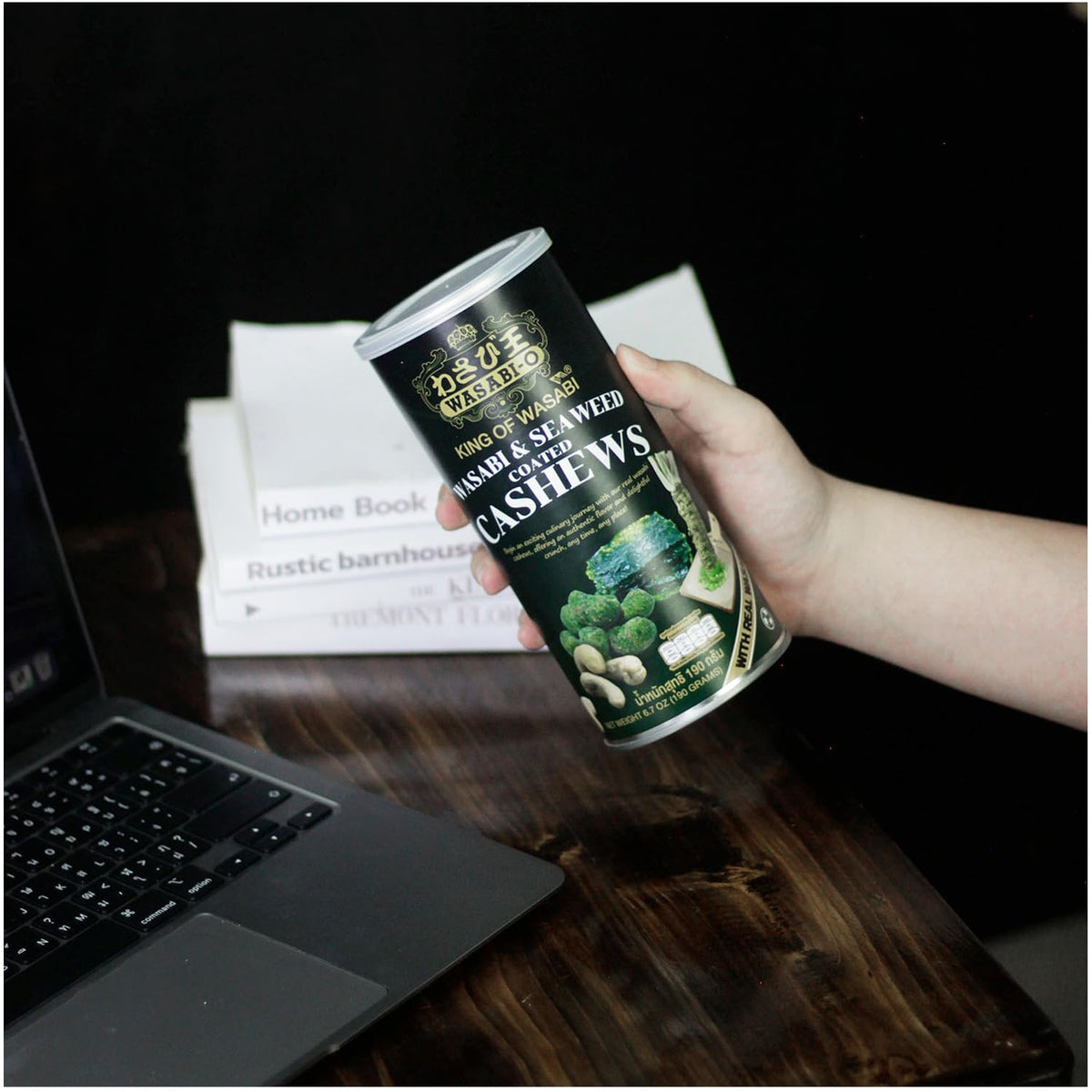 WASABI-O Cashews – Authentic Wasabi & Seaweed Crunch (6.7 oz)
