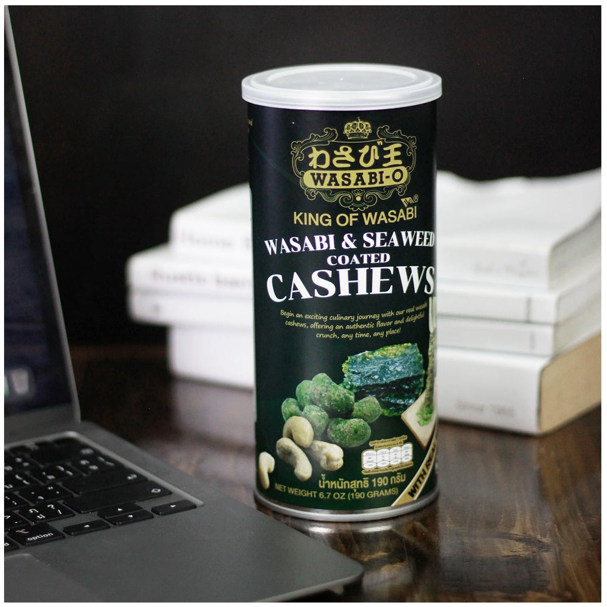 WASABI-O Cashews – Authentic Wasabi & Seaweed Crunch (6.7 oz)