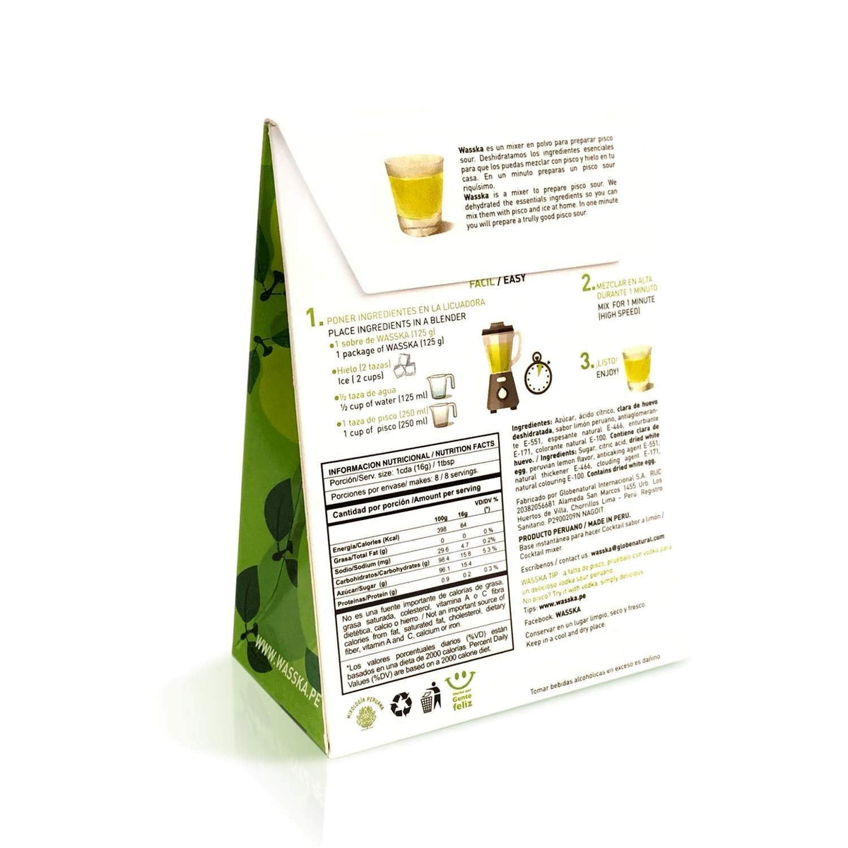 Wasska Pisco Sour Mix – Limon (4.4 oz) 3-Pack | Quick At-Home Pisco Sour
