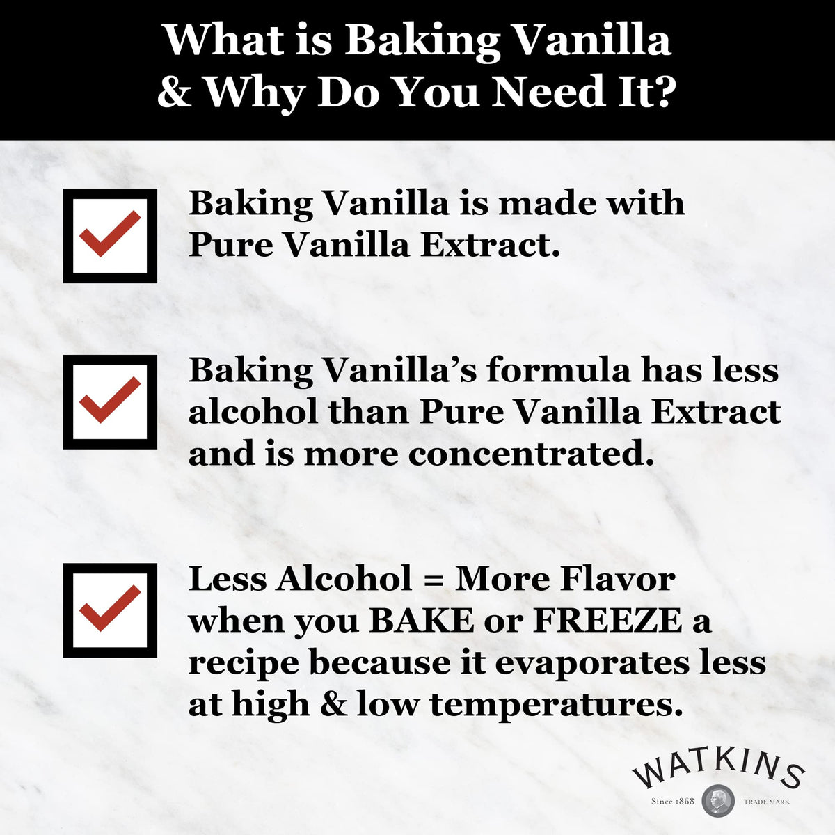 Watkins All Natural Original Gourmet Baking Vanilla, 32 oz – Double-Strength for Baking & Freezing