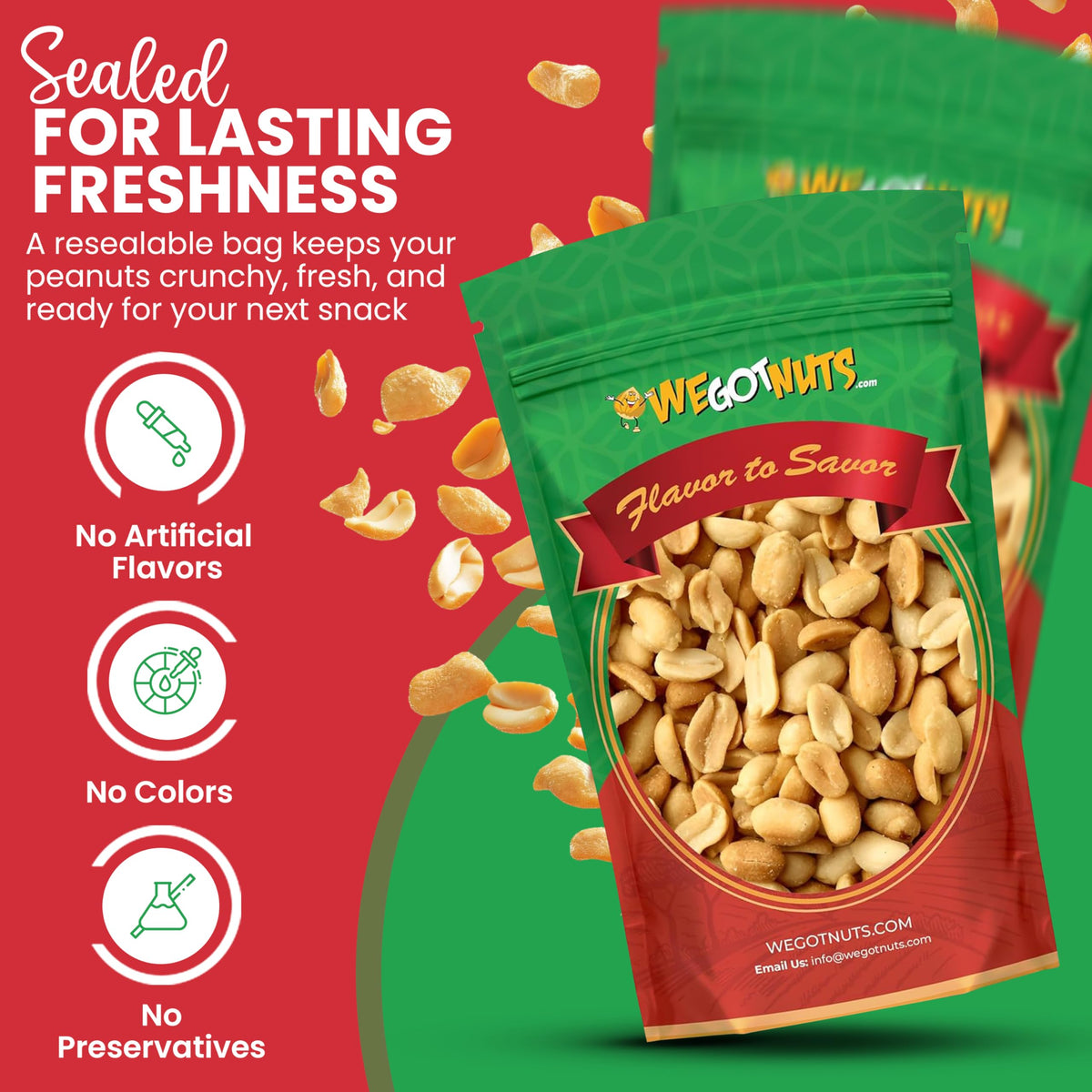 Roasted Unsalted Peanuts 5lb Bag – We Got Nuts | Kosher, Pure Flavor, DIY Peanut Butter