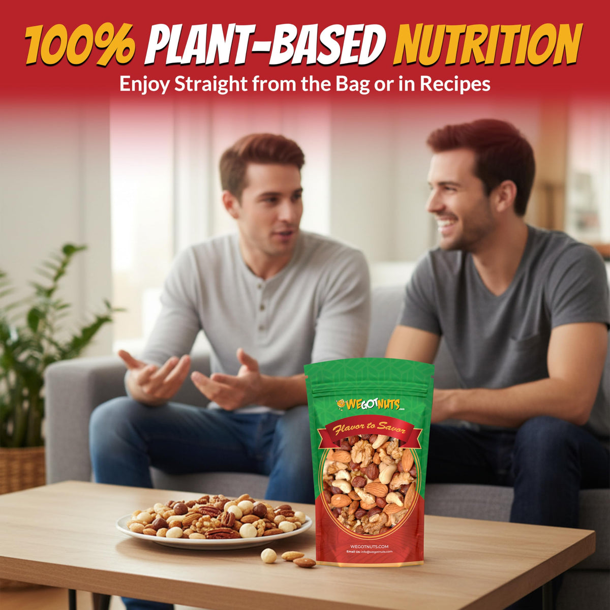 We Got Nuts Raw Deluxe Unsalted Mixed Nuts – 3 lb Resealable Bag | Kosher