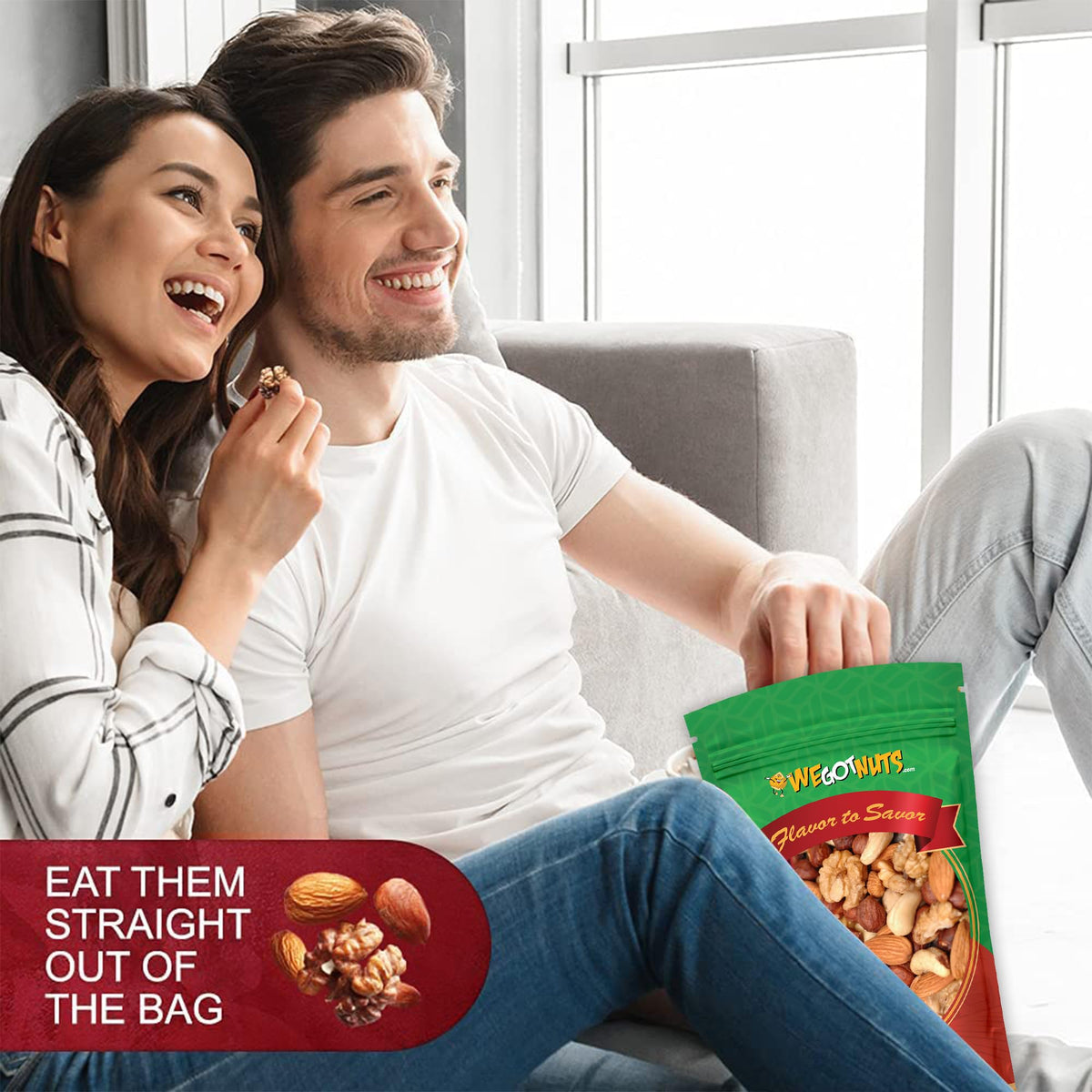 We Got Nuts Raw Deluxe Unsalted Mixed Nuts – 3 lb Resealable Bag | Kosher