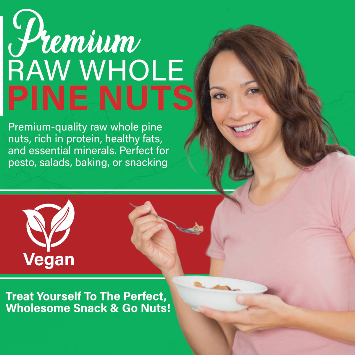 We Got Nuts Raw Pine Nuts – 2 lb Kosher, Fresh & Natural for Pesto, Salads & Cooking