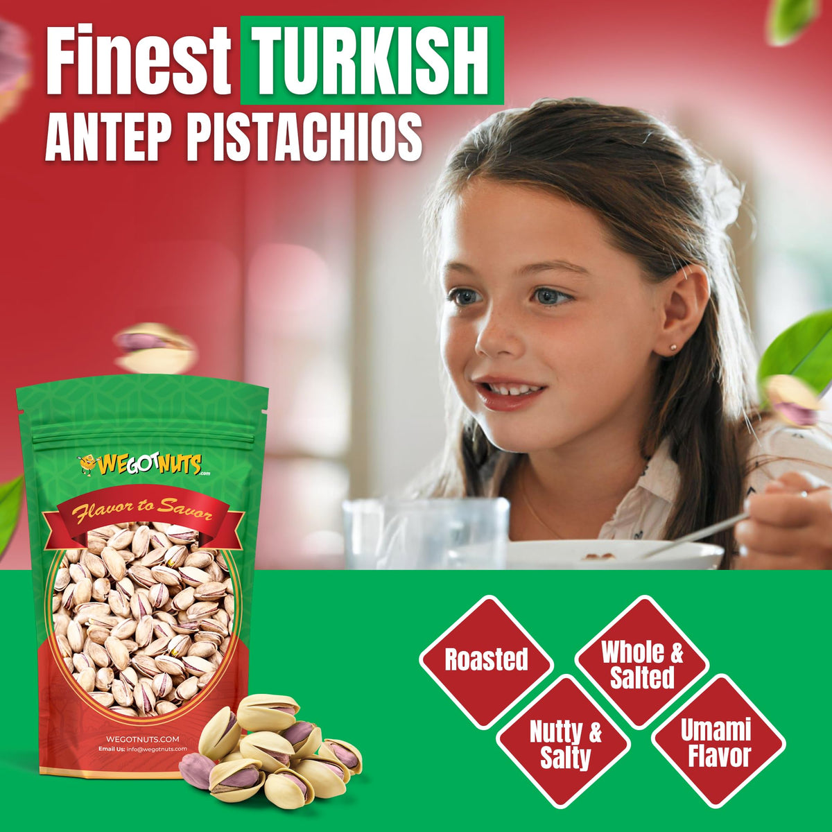 We Got Nuts Turkish Antep Pistachios 5lb – Premium Kosher Roasted In-Shell